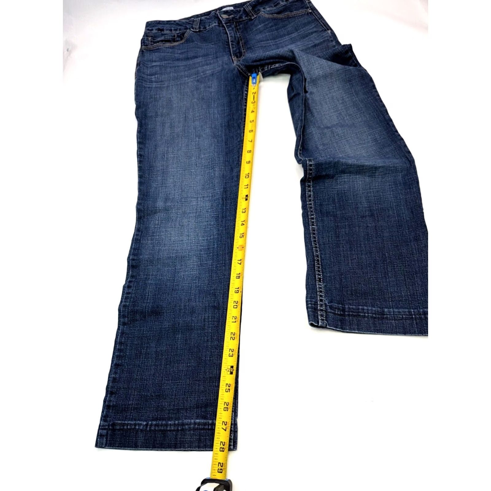 Lee LEE Riders Mid Rise Straight Leg Jeans Women 12M Blue Denim 32x28 Classic Fit Jeans Size 34" / US 12 / IT 48 - 3 Thumbnail