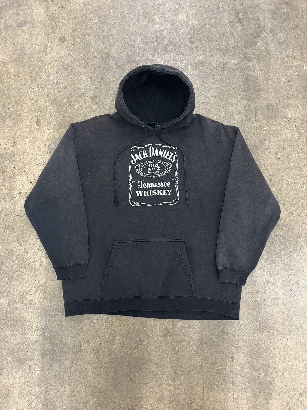 Retailer vintage jack daniels tennessee whiskey faded black alcohol hoodie