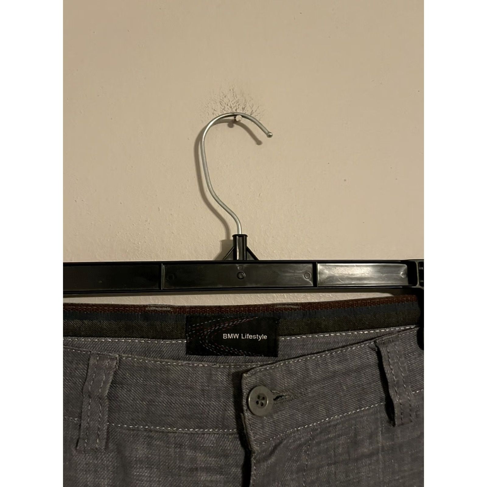 BMW BMW Lifestyle Motorsports Pants Mens Gray Cotton Casual 35x30 Size US 35 - 3 Thumbnail