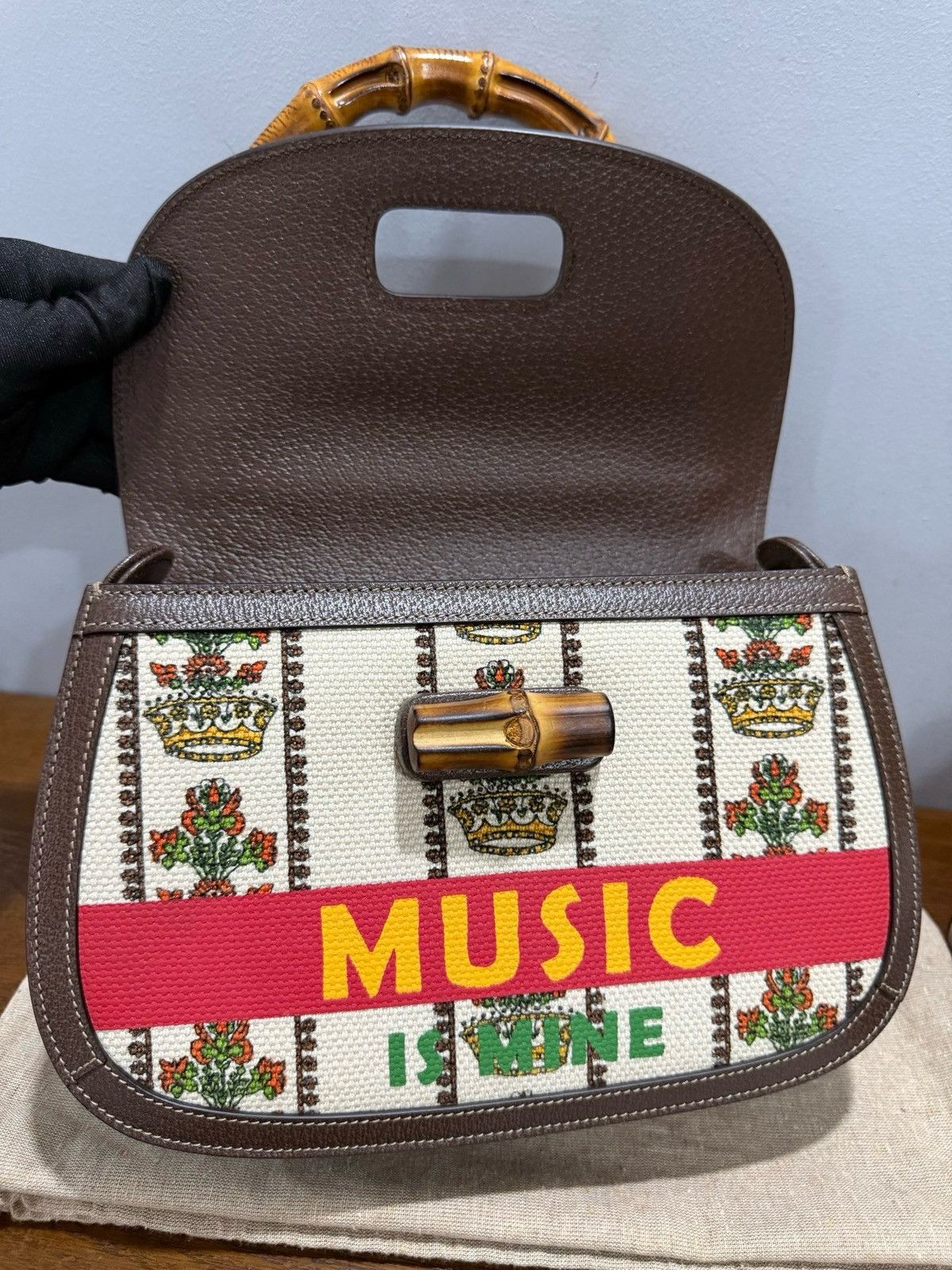 Gucci Gucci 100 Centennial Music Bamboo 1947 Handle Bag Size ONE SIZE - 6 Thumbnail