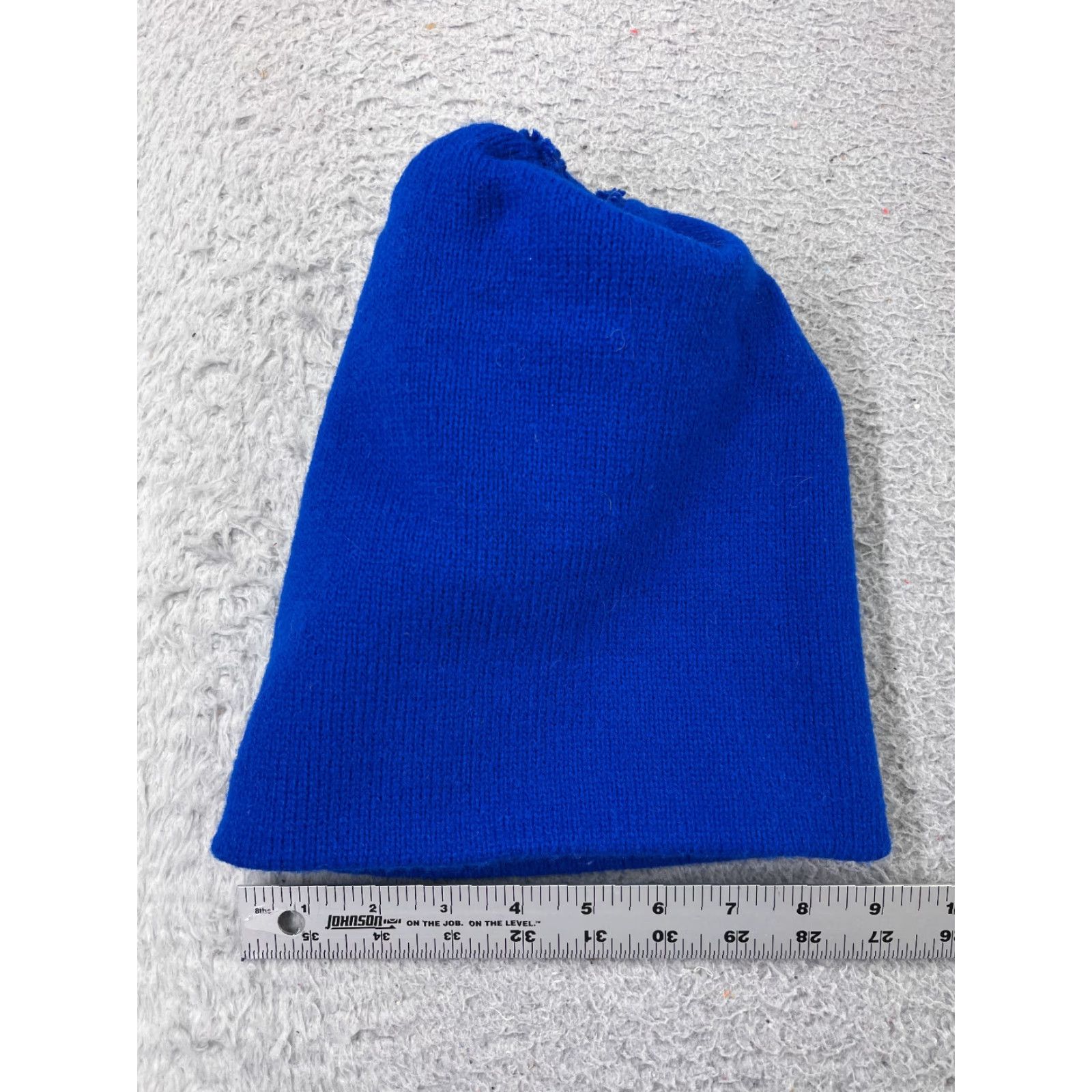 Vintage Blue Knit Beanie Toque Adult One Size Unbranded Hat Beanie Winter Ski Casual Womens Mens Unisex Adults Cotton Blend Knit Pattern Solid Snow Theme Size ONE SIZE - 5 Thumbnail