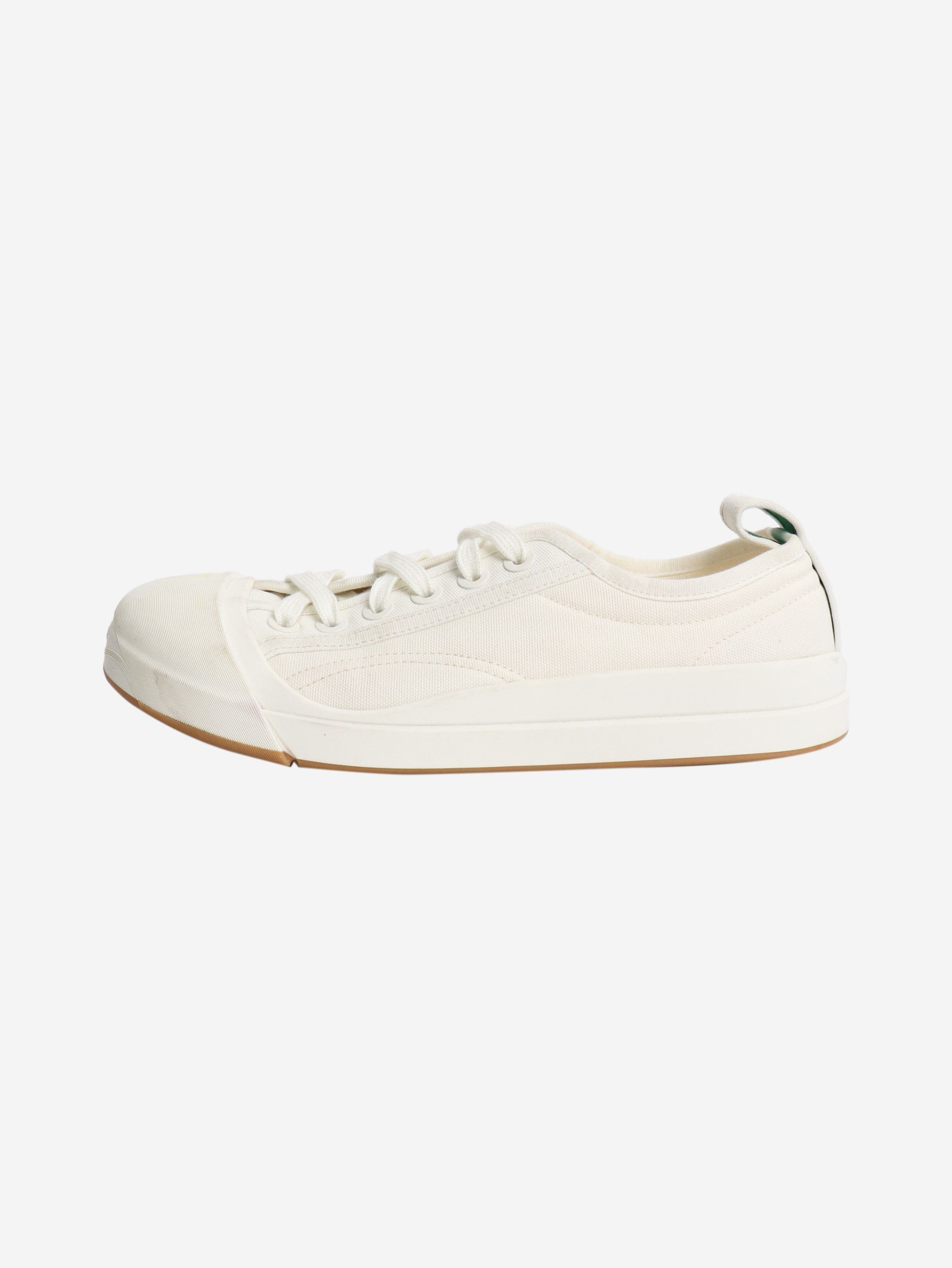 Bottega Veneta White canvas sneakers - EU 39 Size US 8 / IT 38 - 1 Thumbnail