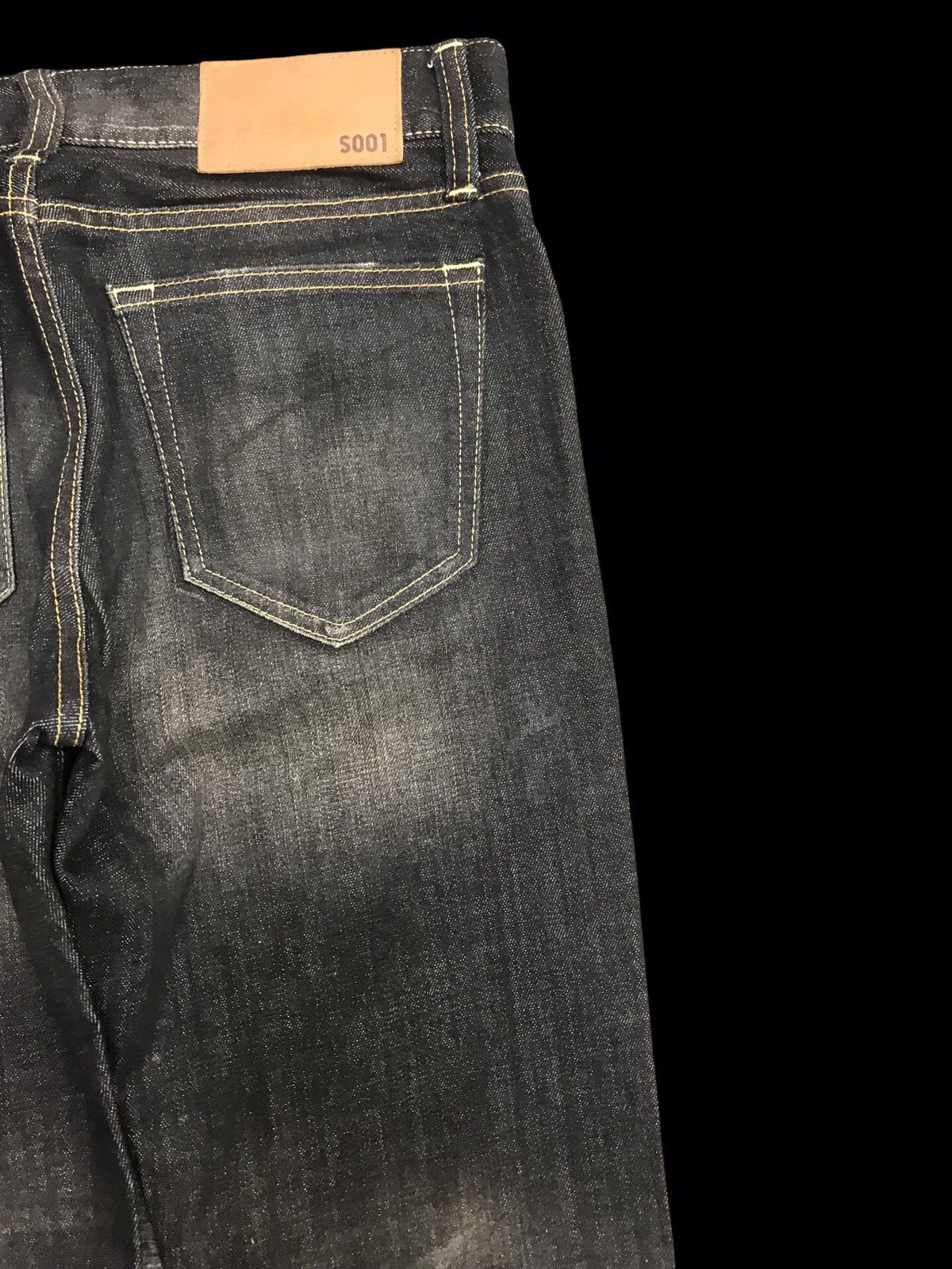 Japanese Brand 💥90s Style💥uniqlo Black Stone Wash Stylish Fades Denim F60 Size US 31 - 10 Thumbnail