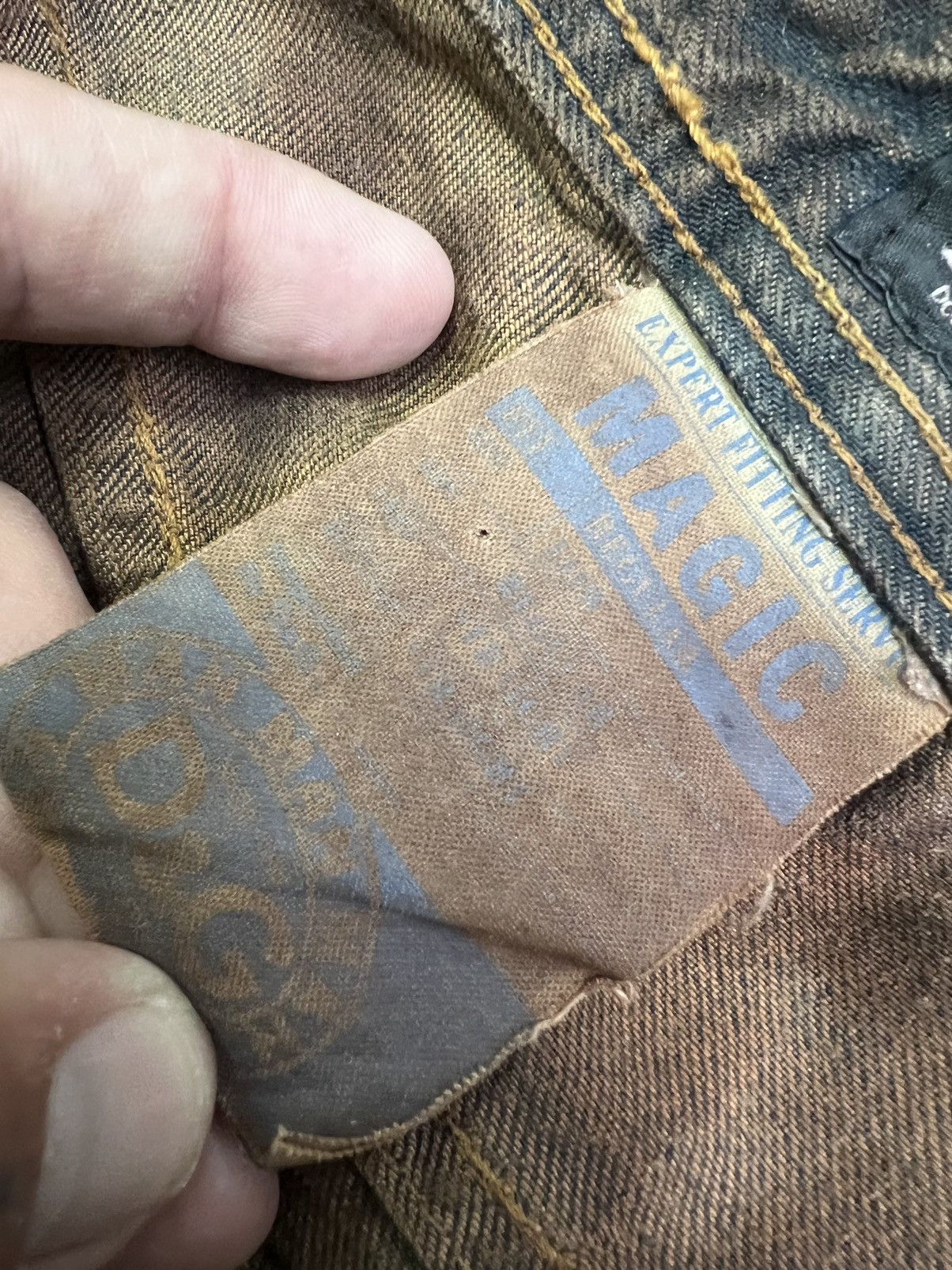 Dolce & Gabbana × Vintage Dolce Gabbana sashiko distressed avant Garde y2k dg jeans Size 30" / US 8 / IT 44 - 19 Thumbnail