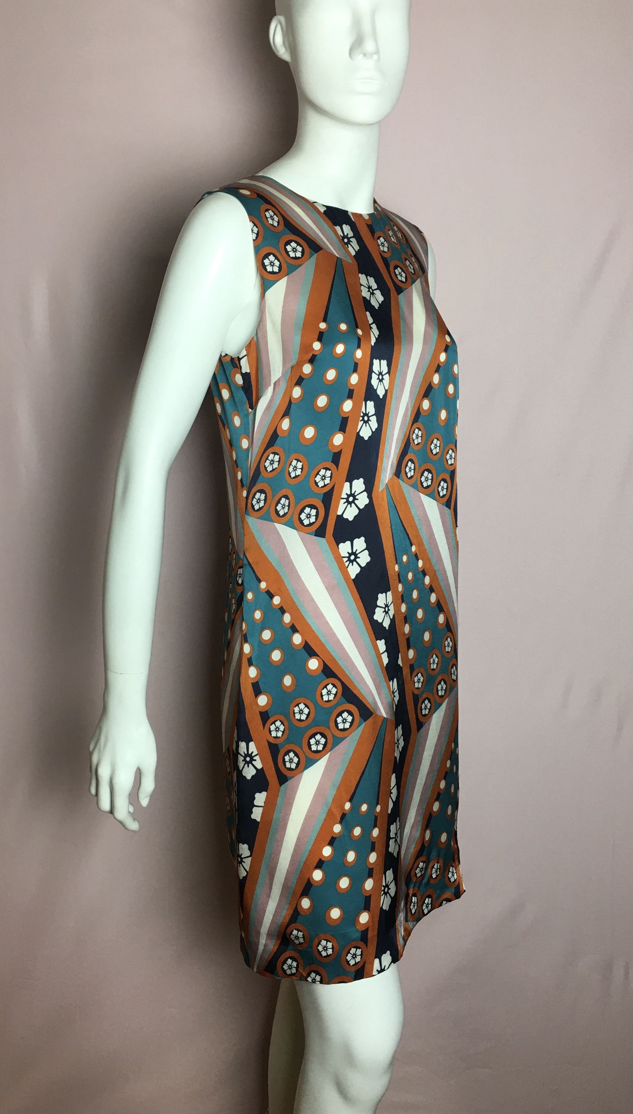 Missoni M Missoni Patchwork-effect Satin Mini Dress Size S / US 4 / IT 40 - 5 Thumbnail
