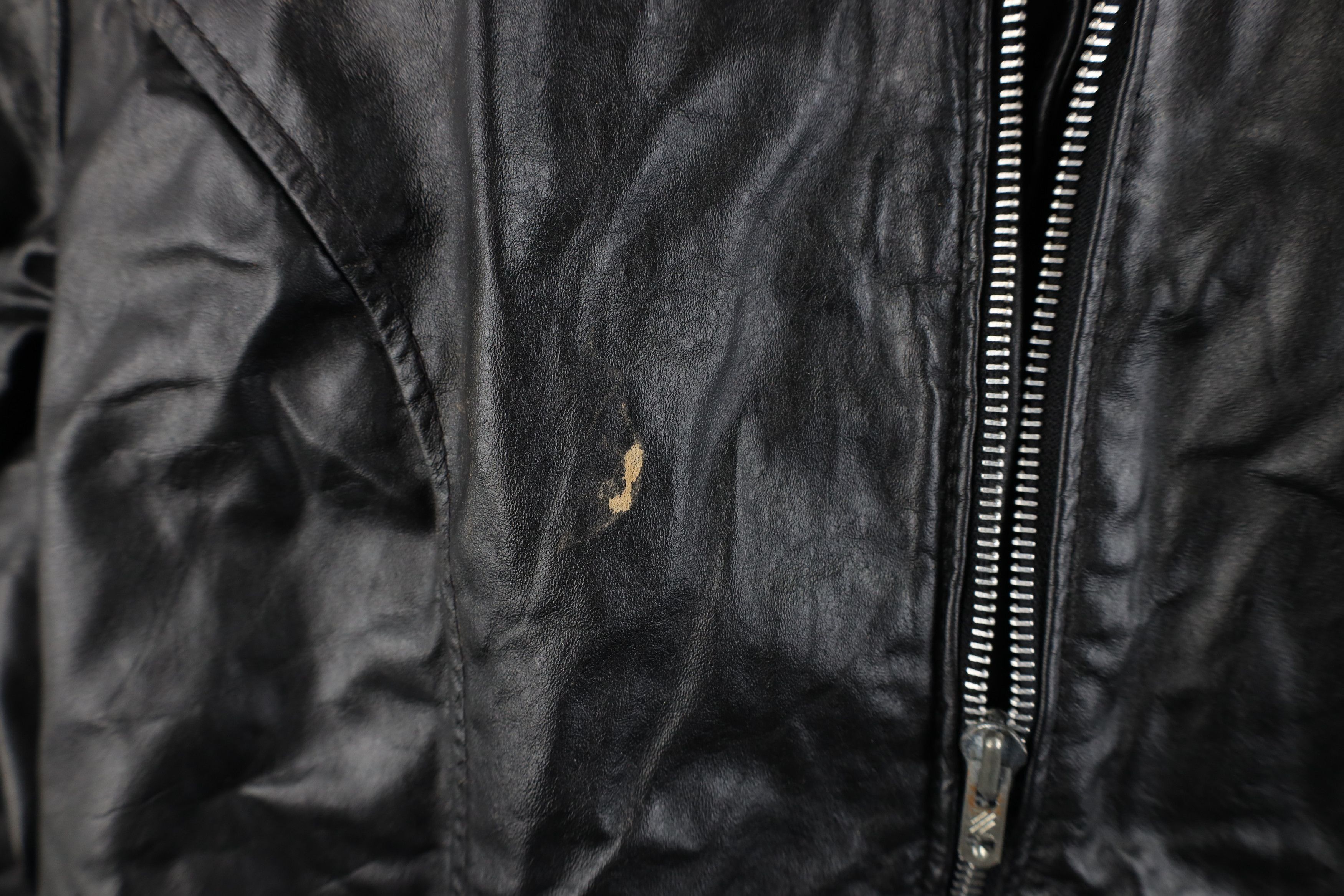 Vintage Vintage 70s Streetwear Leather Cafe Racer Bomber Jacket USA Size XL / US 12-14 / IT 48-50 - 4 Thumbnail