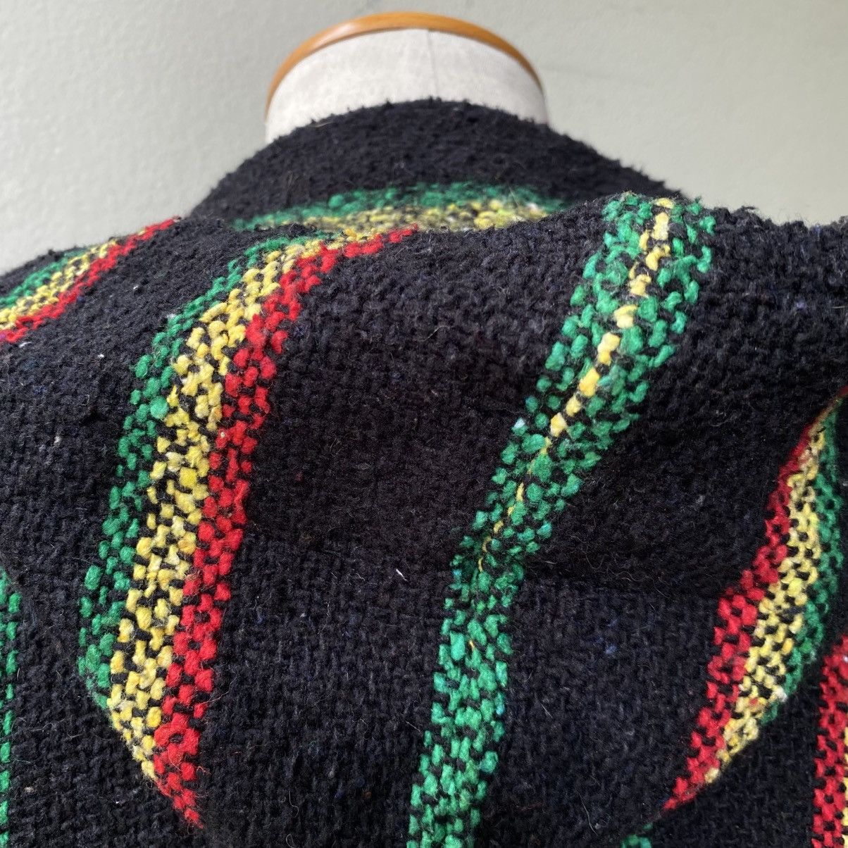 Vintage Black Rasta Striped Baja Hoodie with Drawstring Size US M / EU 48-50 / 2 - 11 Thumbnail