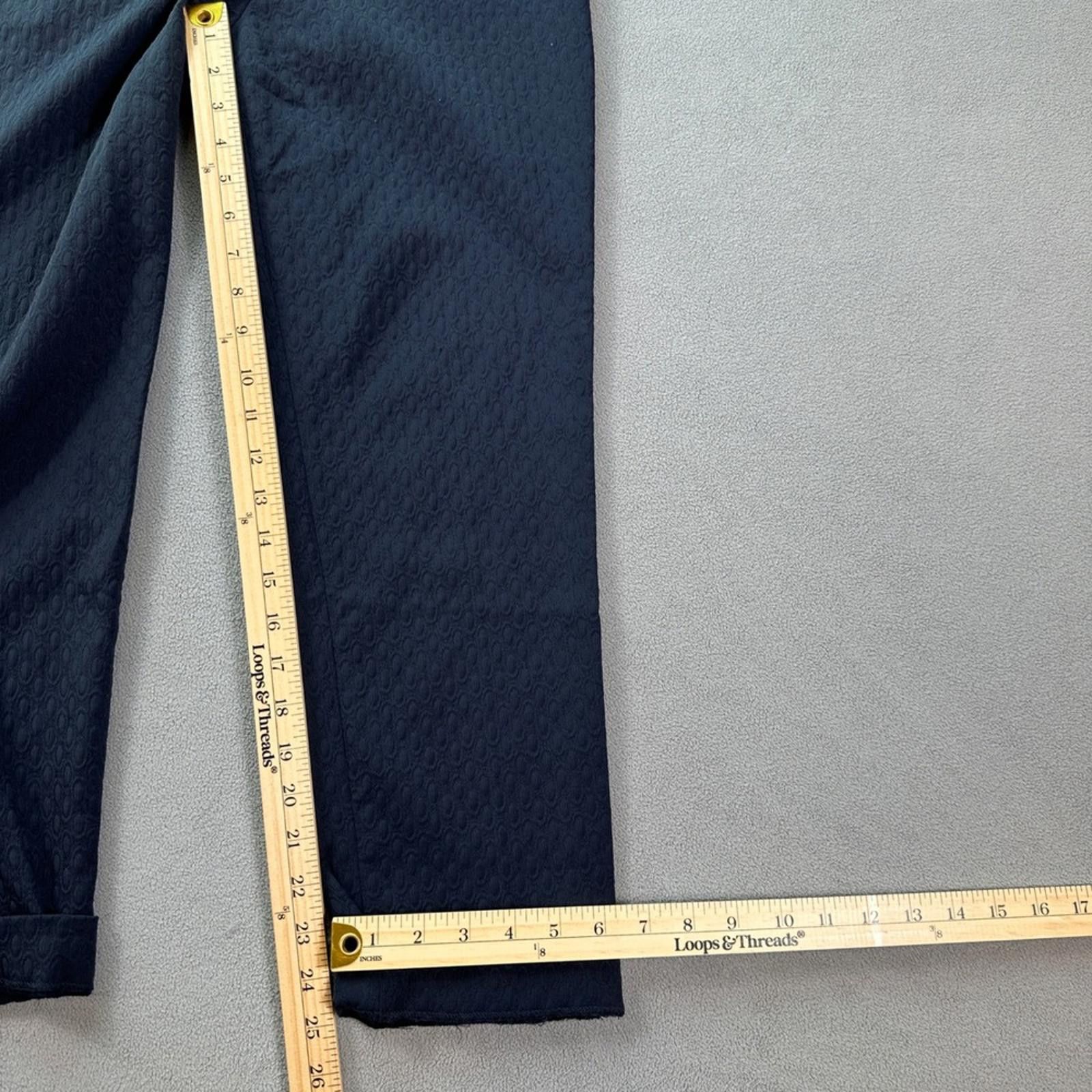 Theory Theory Pants Womens 6 Navy Cropped Trousers MADE IN USA Size 28" / US 6 / IT 42 - 4 Thumbnail