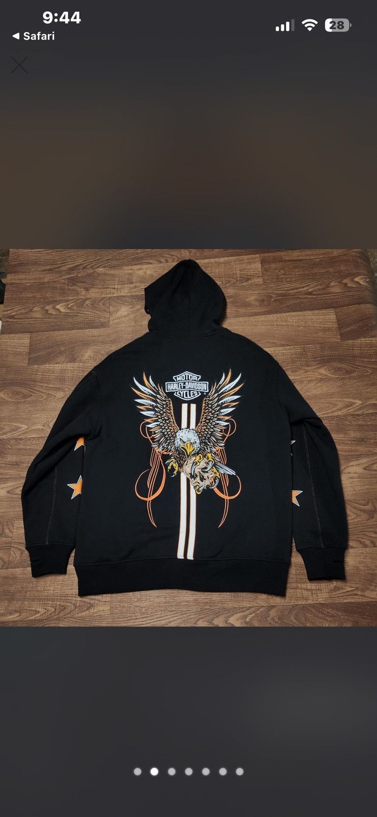 Harley Davidson DEADSTOCK Vintage Harley Davidson Hoodie Embroidered Zip Up Size US L / EU 52-54 / 3 - 3 Thumbnail