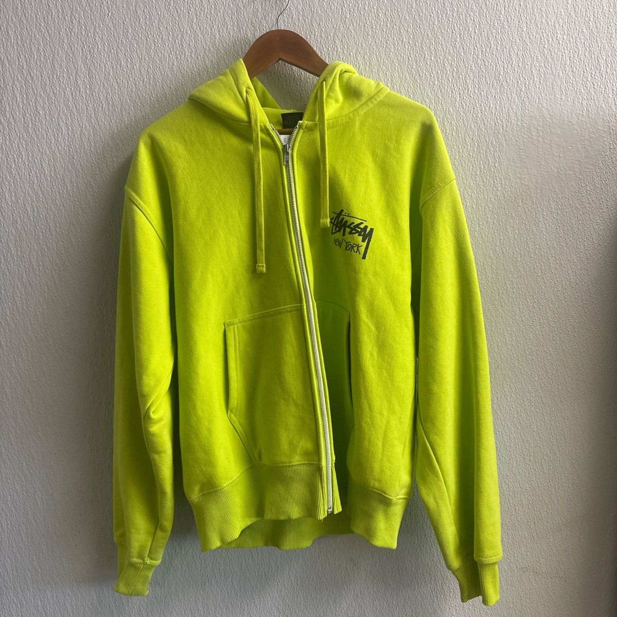 Like green Stussy zip up sweatshirt