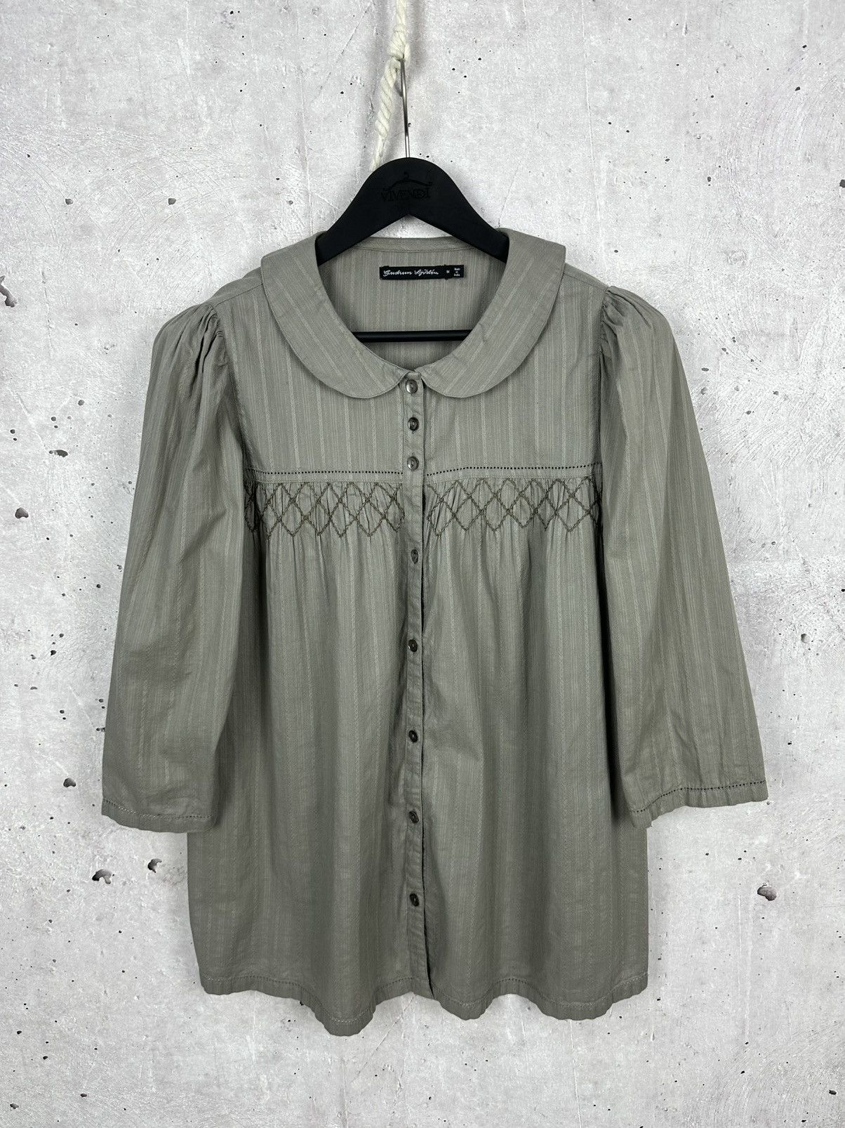 Designer Gudrun Sjoden Organic Cotton 1/4 Sleeve Blouse Size M / US 6-8 / IT 42-44 - 1 Thumbnail