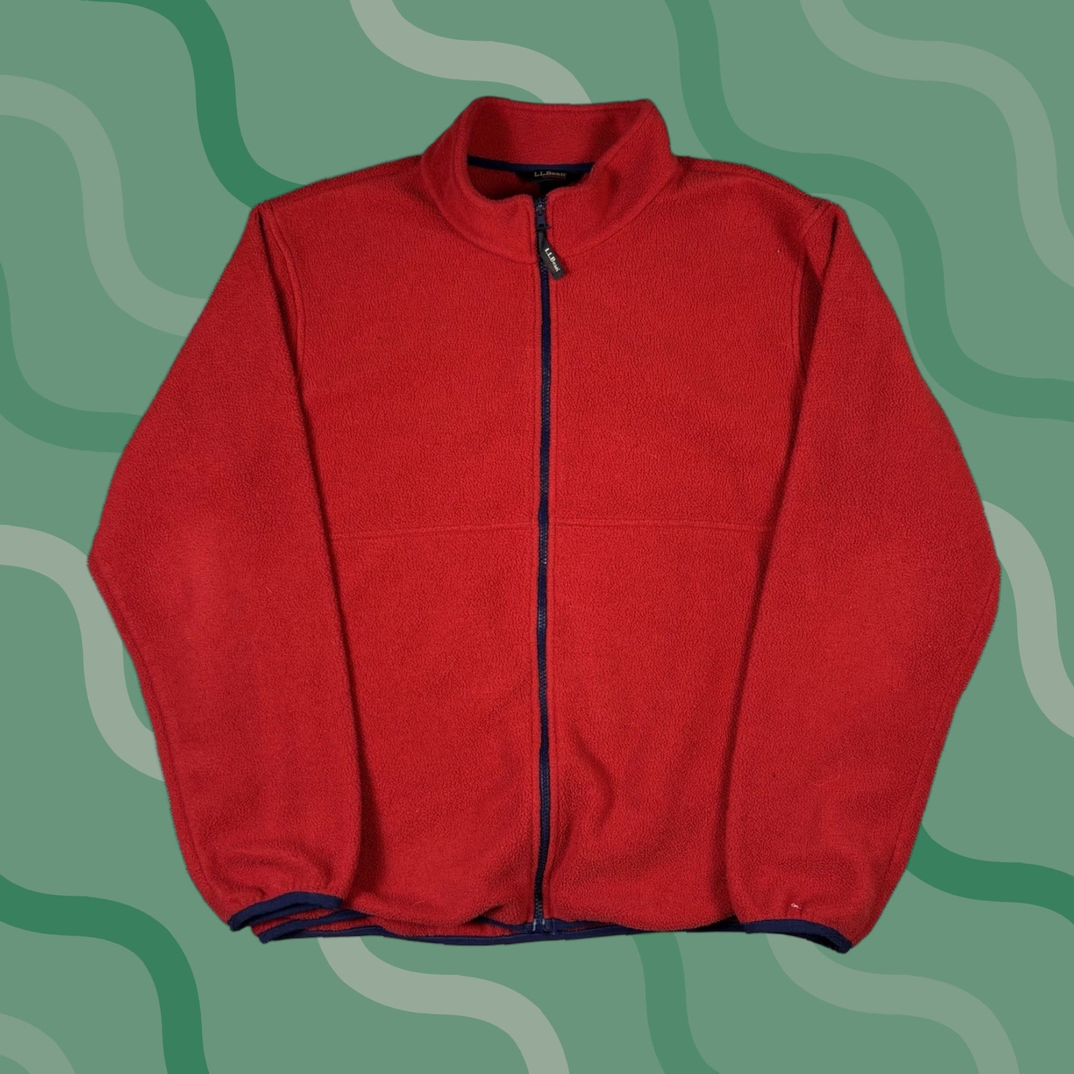 Vintage VINTAGE L.L.Bean Outdoors Red Sherpa Fleece Jacket Full Zip XL Mens Size US XL / EU 56 / 4 - 1 Thumbnail