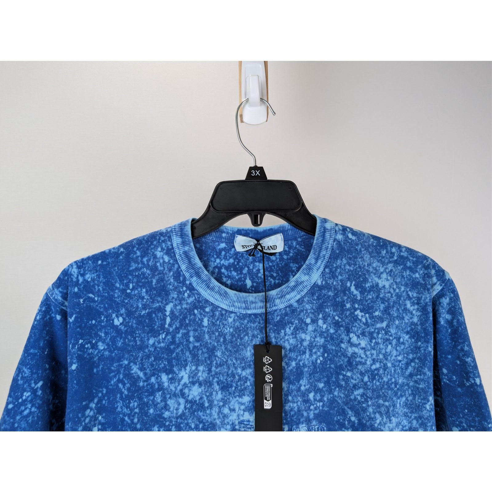 Stone Island o1rshd1 Tie-Dye Effect Stone Island Logo T-Shirt Navy/Blue Size US L / EU 52-54 / 3 - 3 Thumbnail