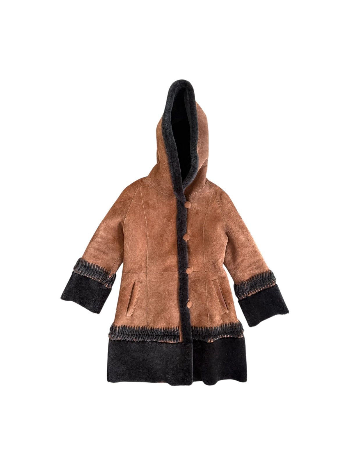 Balmain RARE Balmain suede & shearling coat Size S / US 4 / IT 40 - 1 Thumbnail