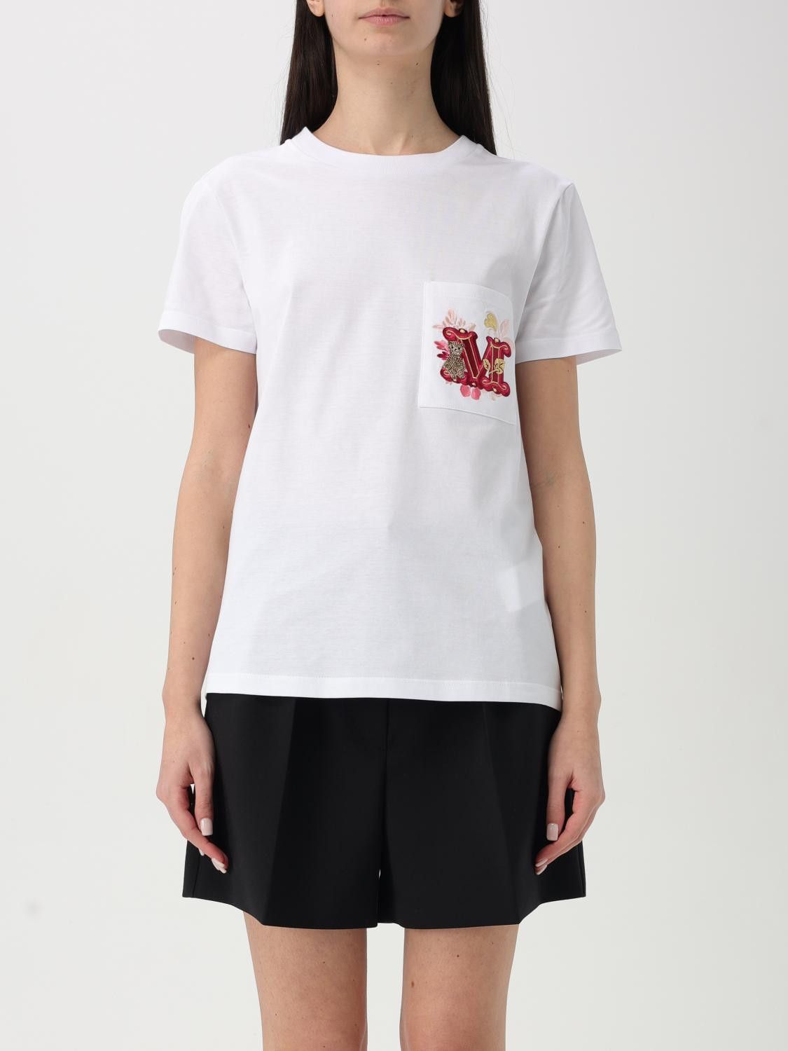 Max Mara Max Mara T-Shirt Woman White Size XS / US 0-2 / IT 36-38 - 1 Thumbnail