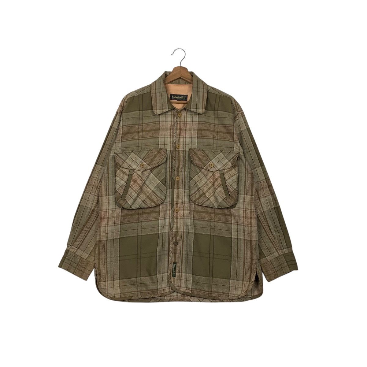 Timberland Vintage 90's TIMBERLAND Checked Flannel Jacket #2588-C117 Size US M / EU 48-50 / 2 - 1 Thumbnail