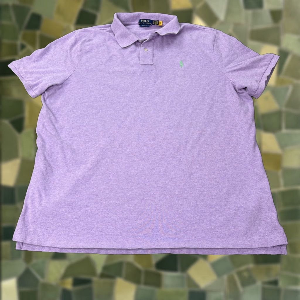 Polo Ralph Lauren POLO RALPH LAUREN Polo Shirt Men 2XL Purple Classic Fit Short Sleeve Pony Logo Size US XXL / EU 58 / 5 - 1 Thumbnail
