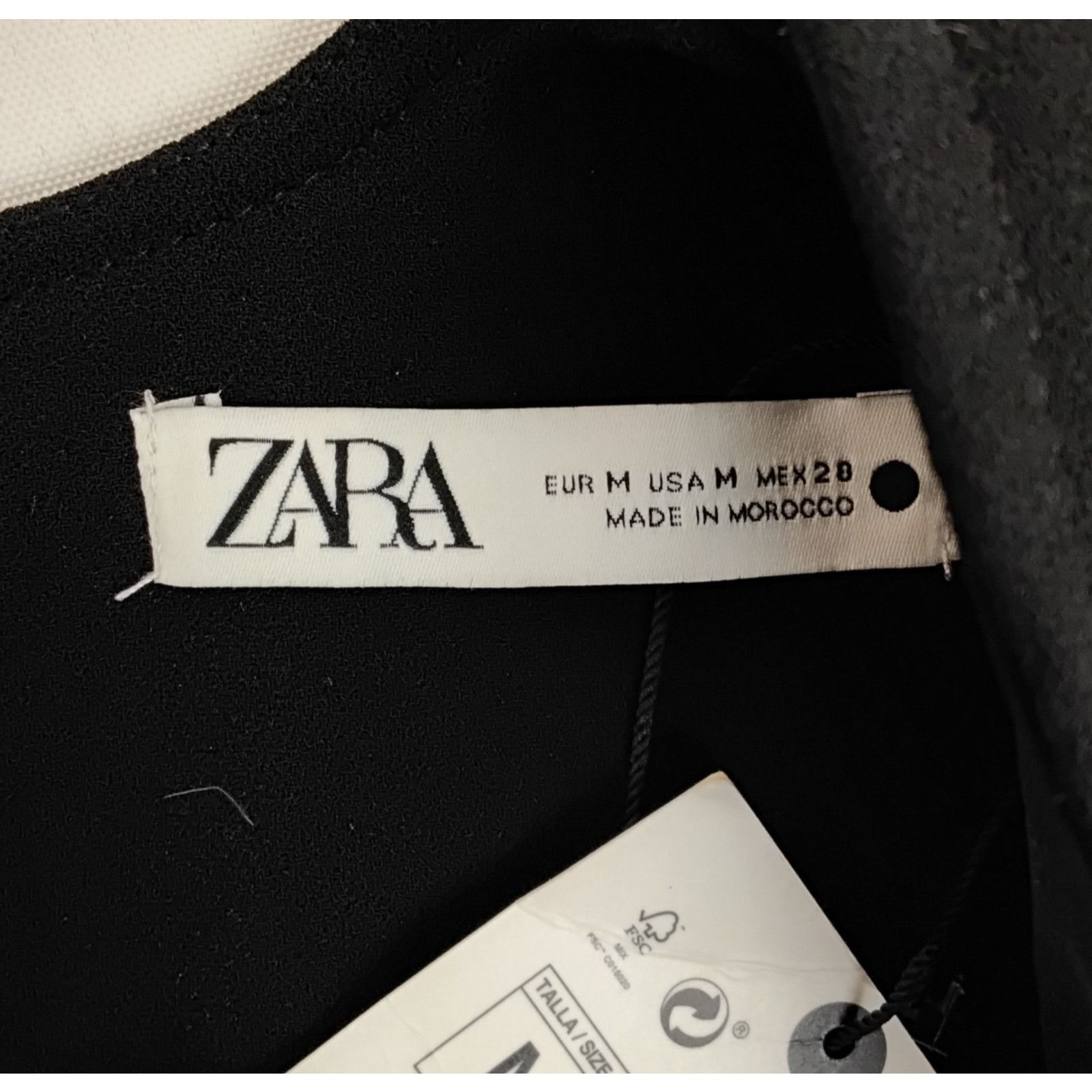 Zara Zara Bodycon Mini Dress Women's M Black Shoulder Pad NWT Size M / US 6-8 / IT 42-44 - 7 Thumbnail