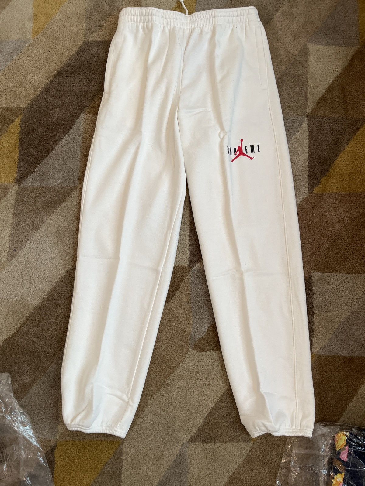 Supreme Supreme x Jordan White Sweatpants Joggers Large NEW Grailed