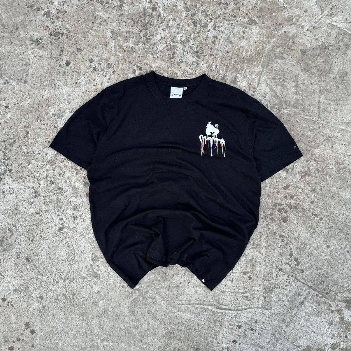 Japanese Brand × Rap Tees × monkey time Vintage Japanese Style Money Black T-shirts Big Logo Rap Y2K Size US XXL / EU 58 / 5 - 2 Thumbnail