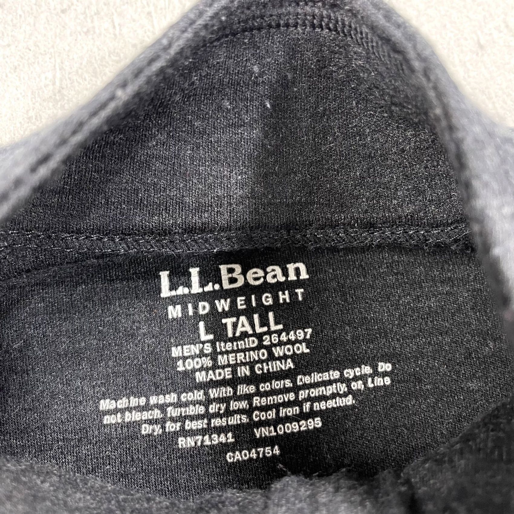 Vintage L.L. Bean Jacket Mens LT Gray Wool Pullover 1/4 Zip Big & Tall Sweater Winter Fall Mens Size US L / EU 52-54 / 3 - 4 Thumbnail