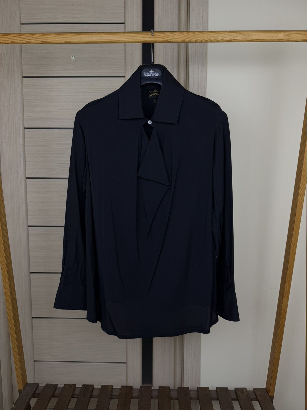 Vivienne Westwood Vivienne Westwood Womens Drape silk bloose Shirt Black Size M / US 6-8 / IT 42-44 - 1 Thumbnail