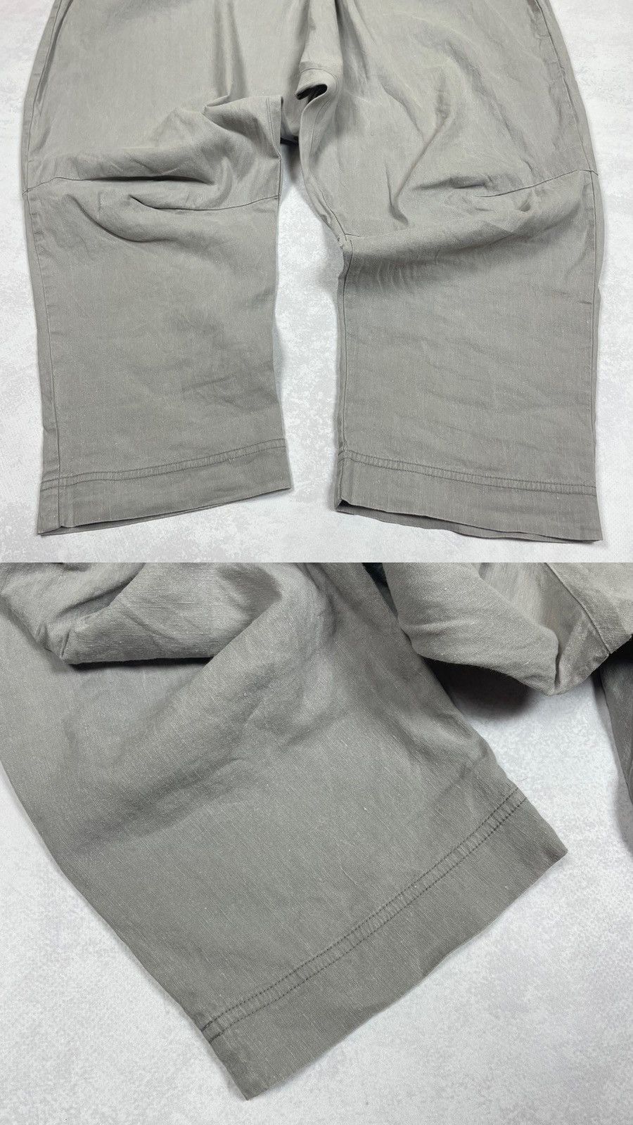 Rundholz Rundholz Black Label Linen Low Crotch Harem Cropped Pants Size 28" / US 6 / IT 42 - 16 Thumbnail