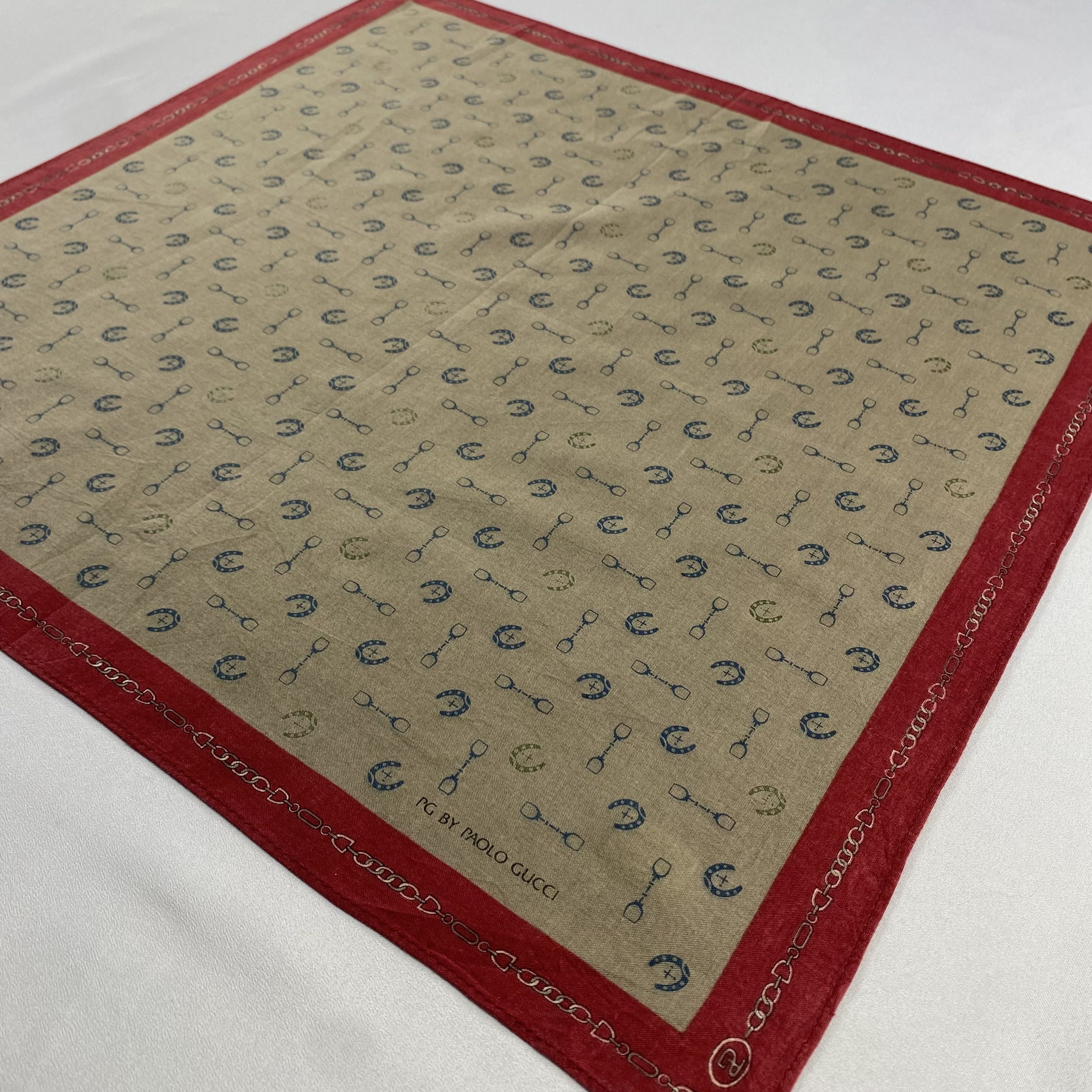 Paolo Gucci × Vintage Paolo Gucci Handkerchief / Neckerchief / Bandana-P1353 Size ONE SIZE - 2 Thumbnail