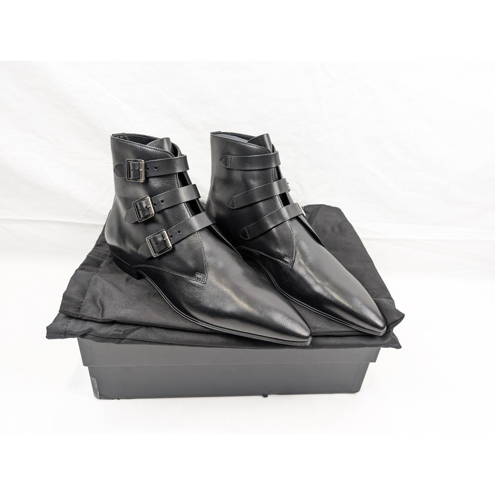 Saint Laurent Paris o1rshd1 Goth 15 Boots in Nero Size US 8.5 / EU 41-42 - 18 Thumbnail