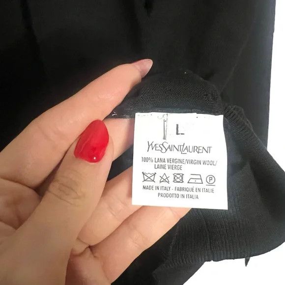 Yves Saint Laurent Yves Saint Laurent | Black Wool Sweater Size US L / EU 52-54 / 3 - 5 Thumbnail