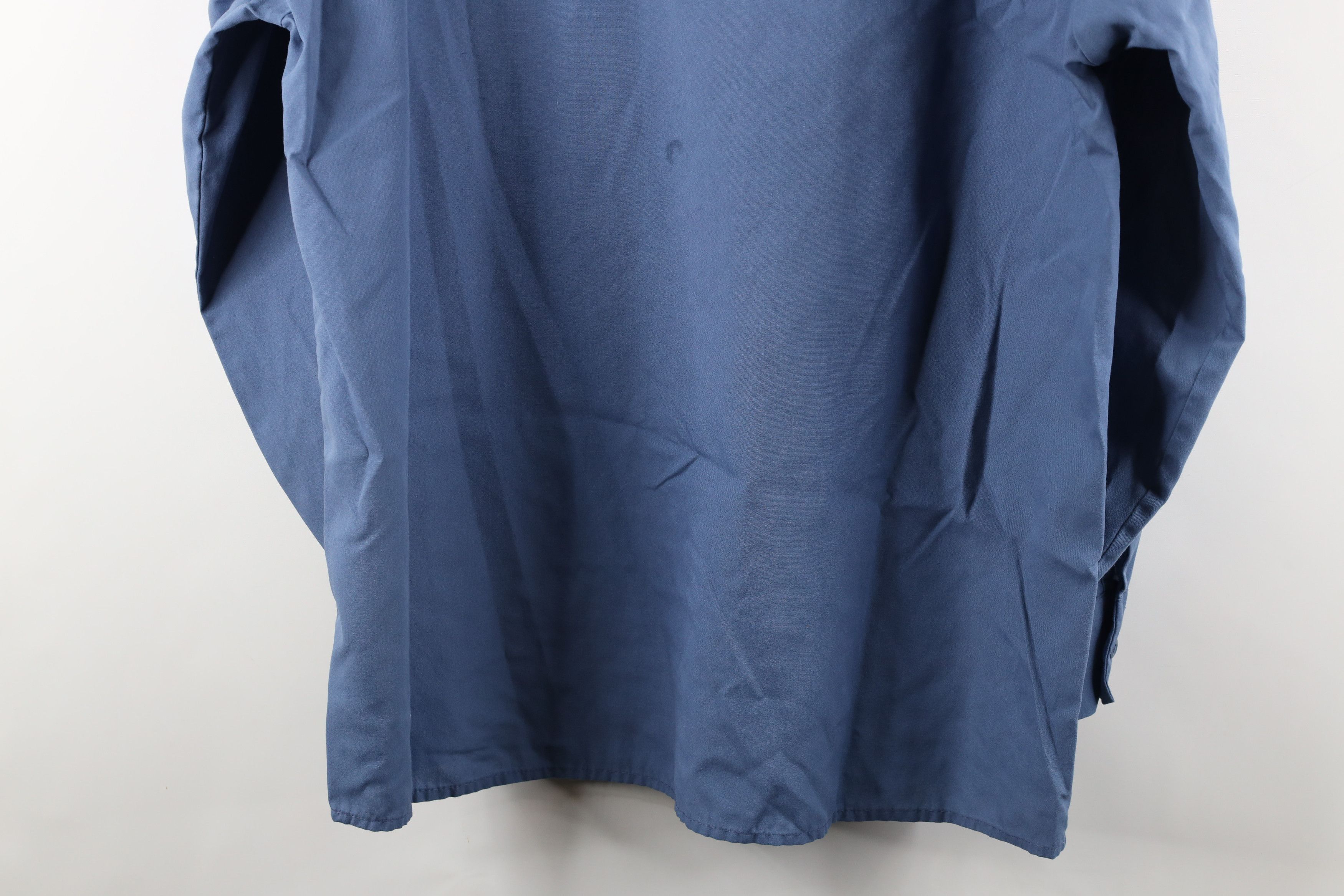 Vintage Vintage 90s Streetwear Mechanic Button Shirt Blue USA Size US XL / EU 56 / 4 - 13 Thumbnail
