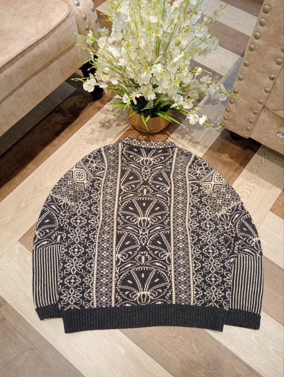 Aigner VINTAGE AIGNER KNITTED SWEATER - SIZE S DARK GREY Size US S / EU 44-46 / 1 - 15 Thumbnail