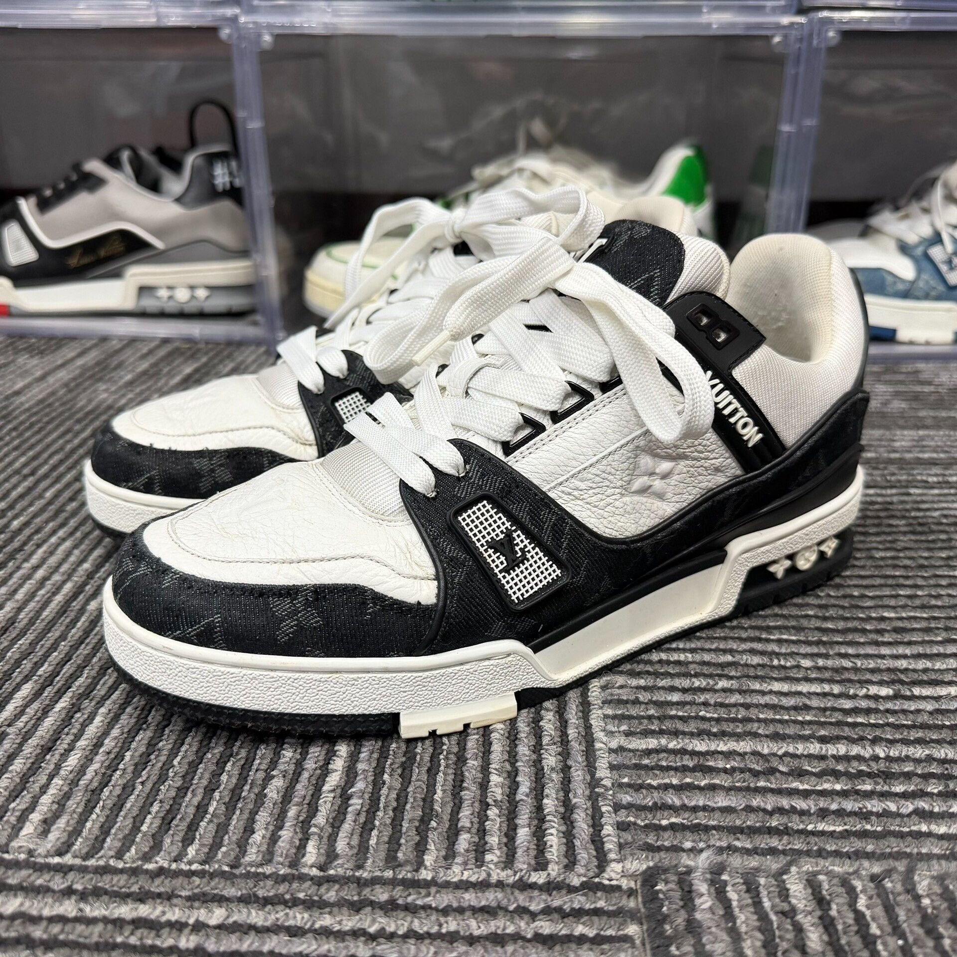 Louis Vuitton Louis Vuitton Training Denim Black Lowtop Sneakers 7 Men Size US 7 / EU 40 - 1 Thumbnail