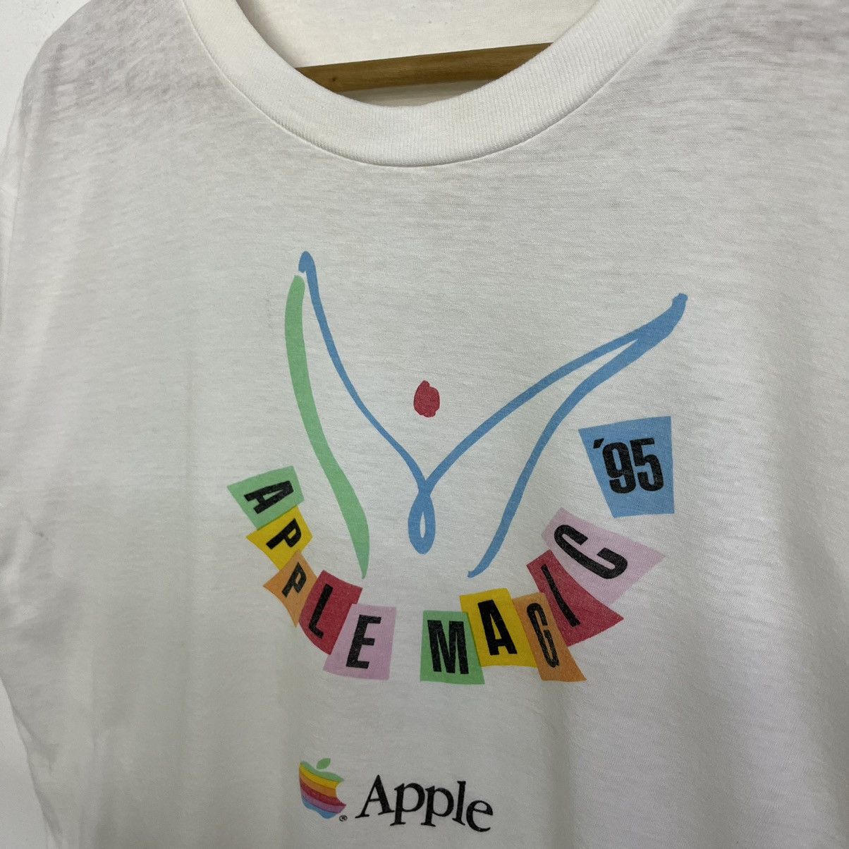 Apple × Vintage *Rare!! Vintage APPLE Macintosh apple magic 95 tee Size US L / EU 52-54 / 3 - 3 Thumbnail