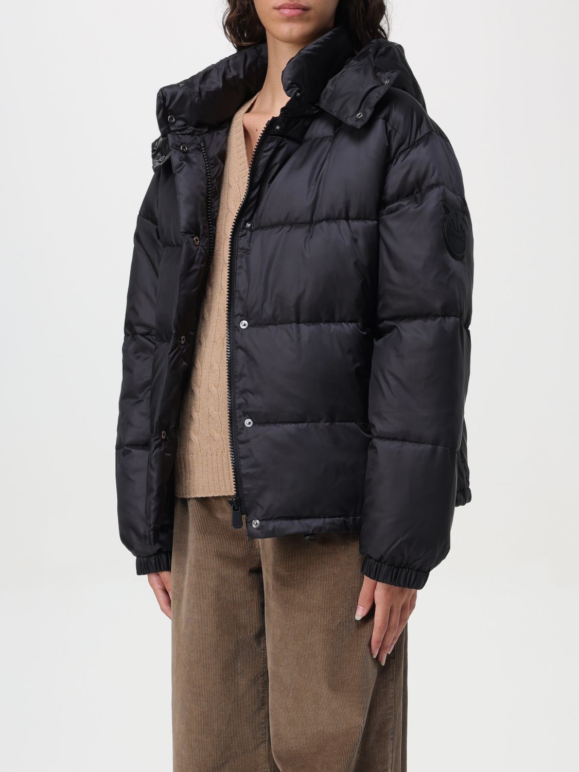 Pinko o1s22i1n0824 Hooded Down Jacket in Black Size XS / US 0-2 / IT 36-38 - 3 Thumbnail