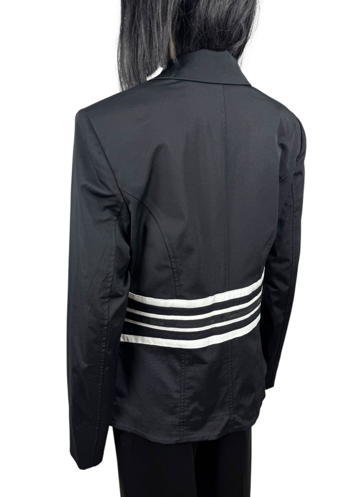 Other Roccobarocco Italy Nylon-Cotton Blazer Striped Logo NavyBlue Size XL / US 12-14 / IT 48-50 - 6 Thumbnail