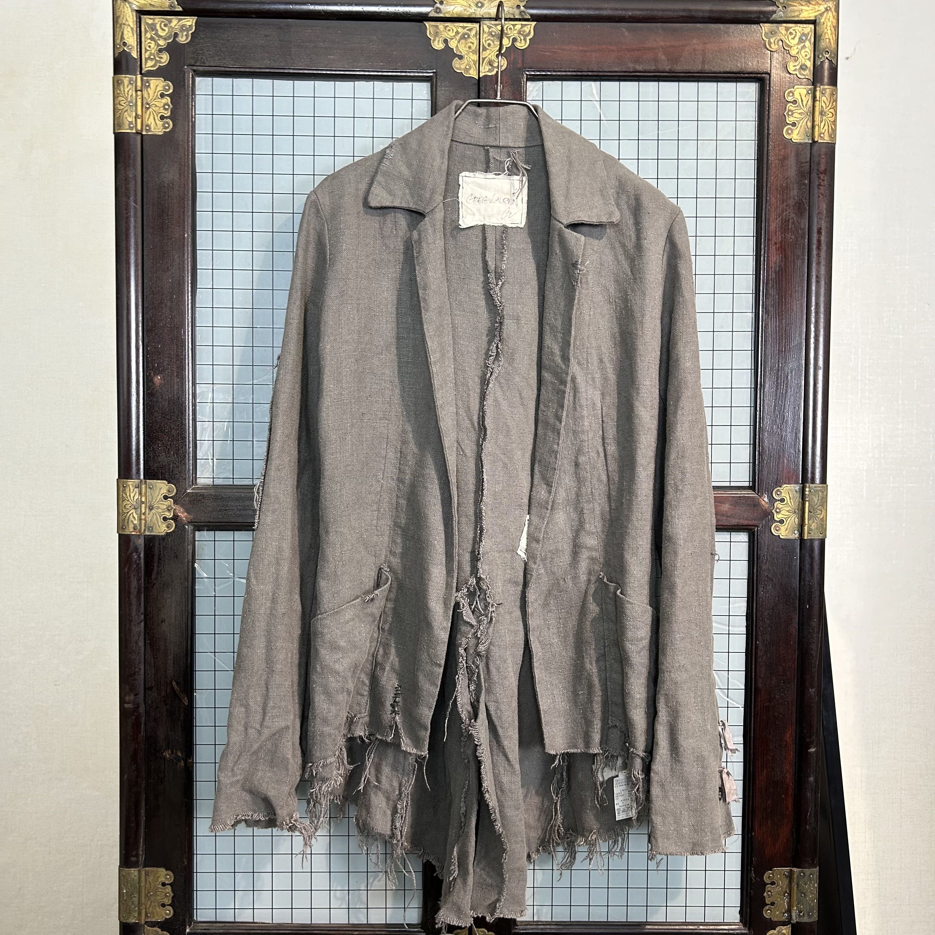 greg lauren linen jacket