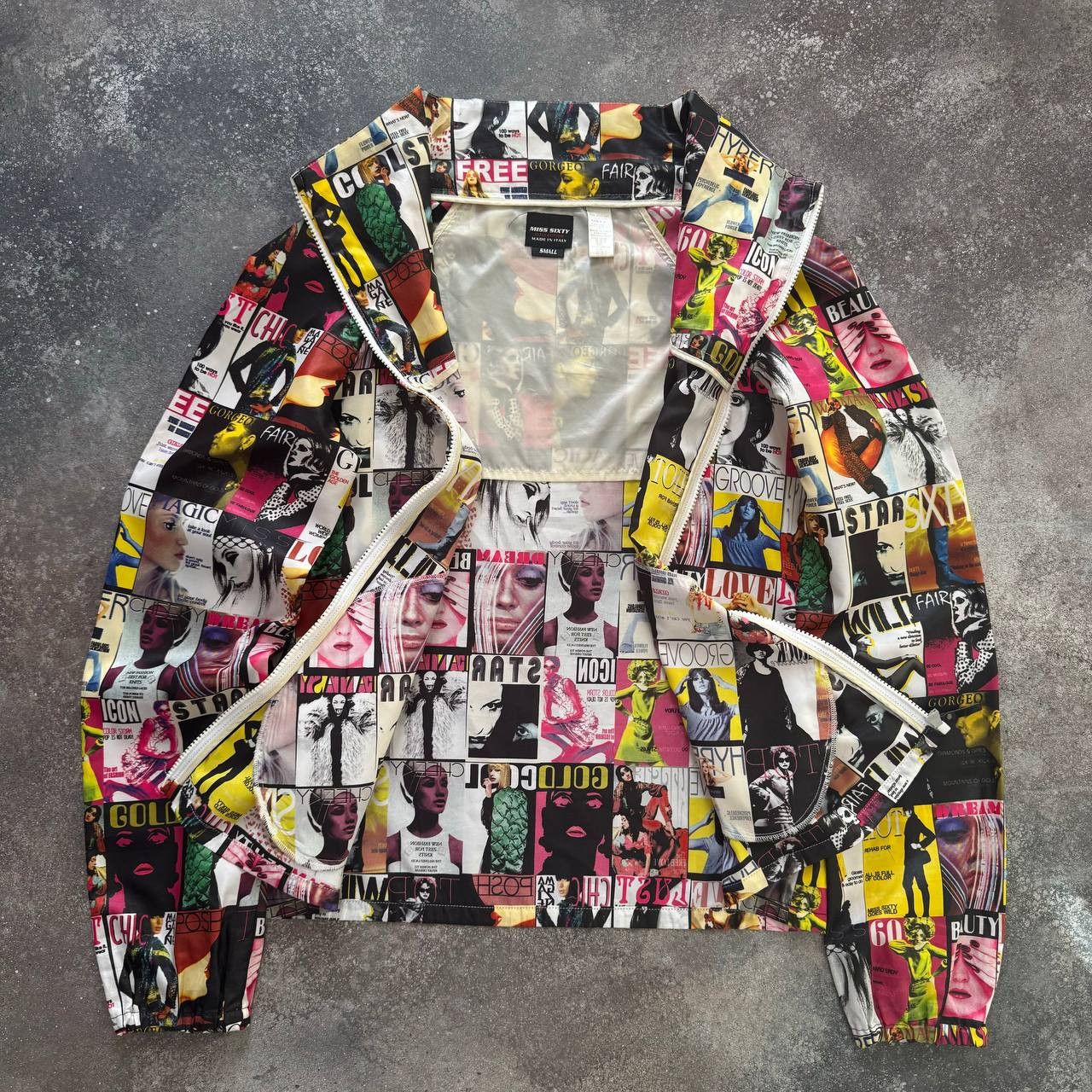 Miss Sixty Miss Sixty Y2K Retro Magazine Printed Light Jacket Size S / US 4 / IT 40 - 3 Thumbnail