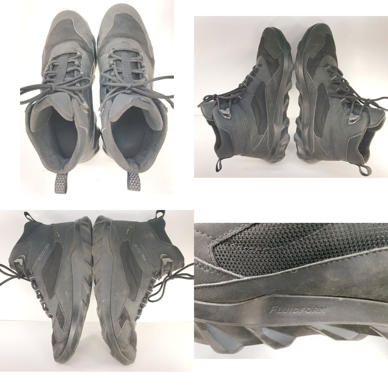 Ecco Ecco MX GTX Black, Goretex Waterproof Hiking Boots Mens 9-9.5 M Ankle Boots Waterproof Hiking Shoes Mens 9-9.5 Black ECCO 43 EU 9 UK 9 US Size US 9.5 / EU 42-43 - 8 Thumbnail