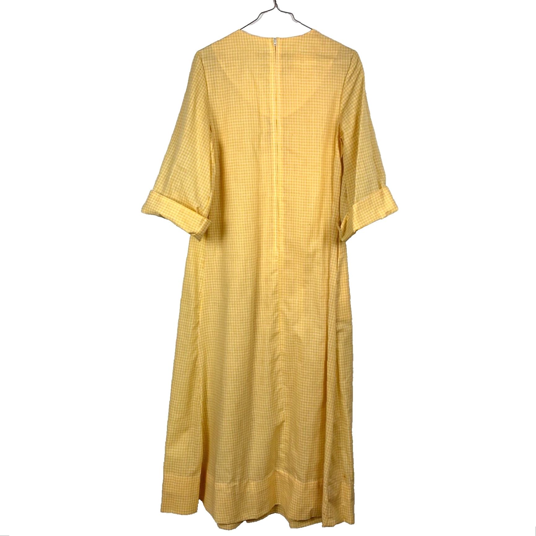 Vintage Vintage Smart Time Yellow White Gingham Plaid House Dress Chest 16.5" Adults Regular XS Yellow Womens 50s GoGo Mod House Dress Size XXL / US 16-18 / IT 52-54 - 6 Thumbnail