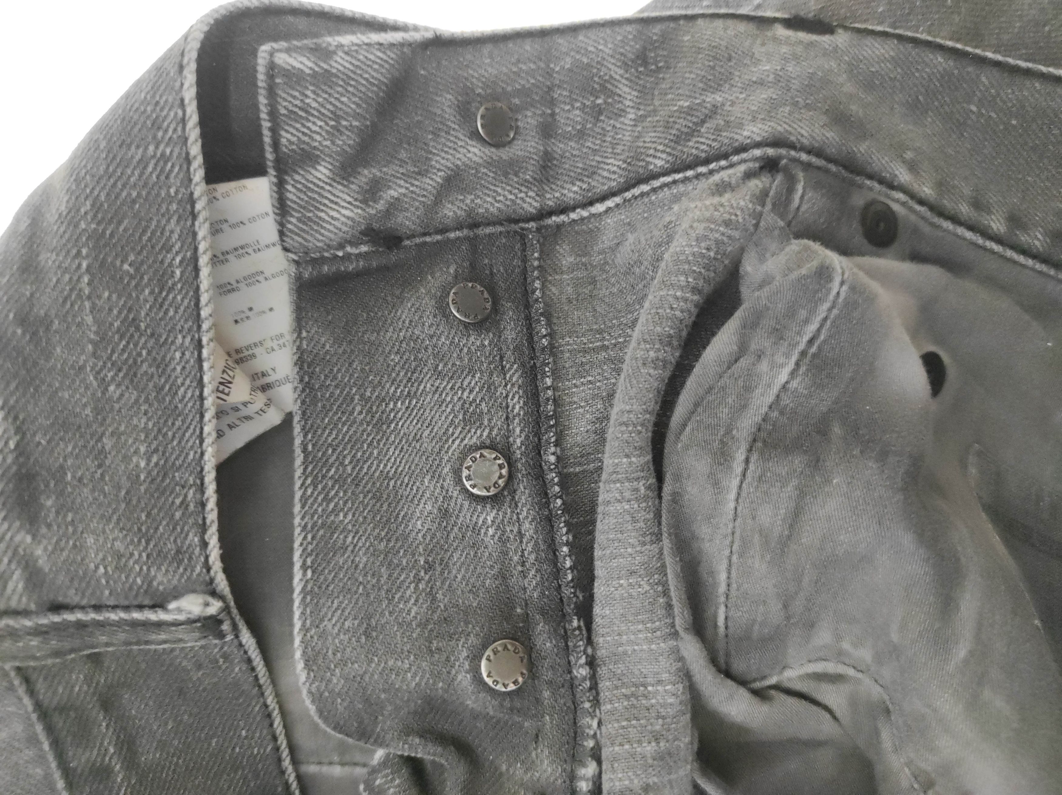 Prada Prada Logo Black Denim Tapered Fit Jeans size 30 Size US 30 / EU 46 - 15 Thumbnail
