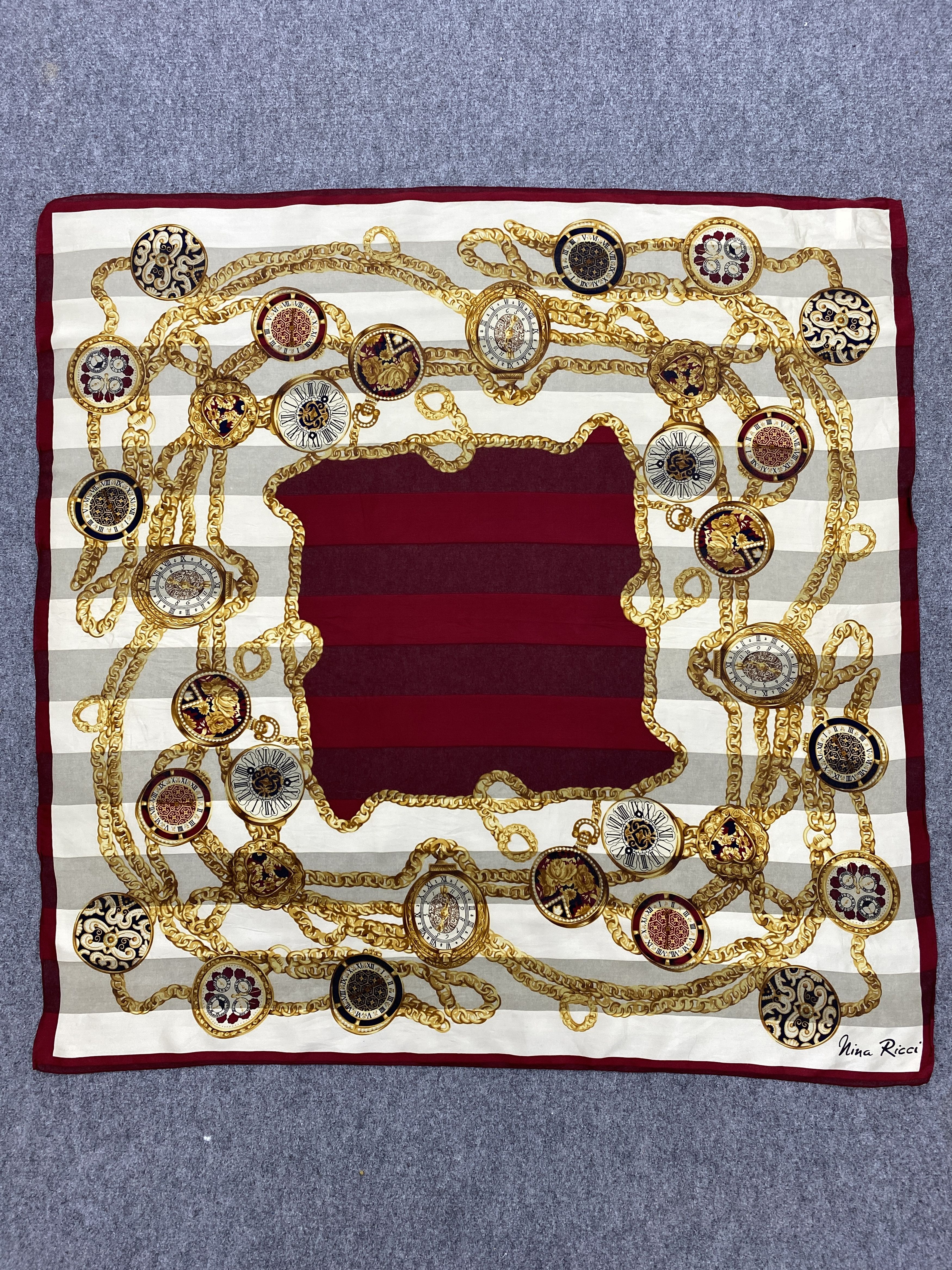 Nina Ricci Nina Ricci Silk Scarf / Silk Shawl SN0244 Size ONE SIZE - 4 Thumbnail