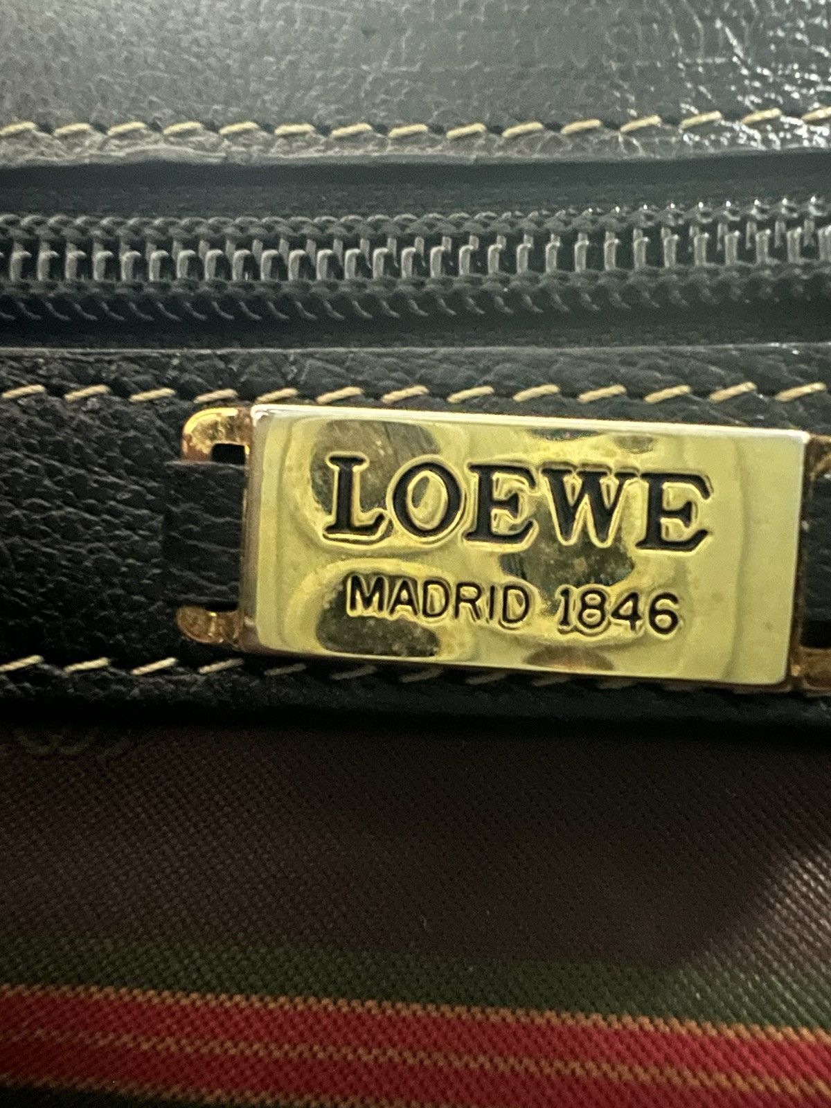 Loewe × Vintage LOEWE VELAZQUEZ BLACK/BROWN CLUTCH Size ONE SIZE - 3 Thumbnail