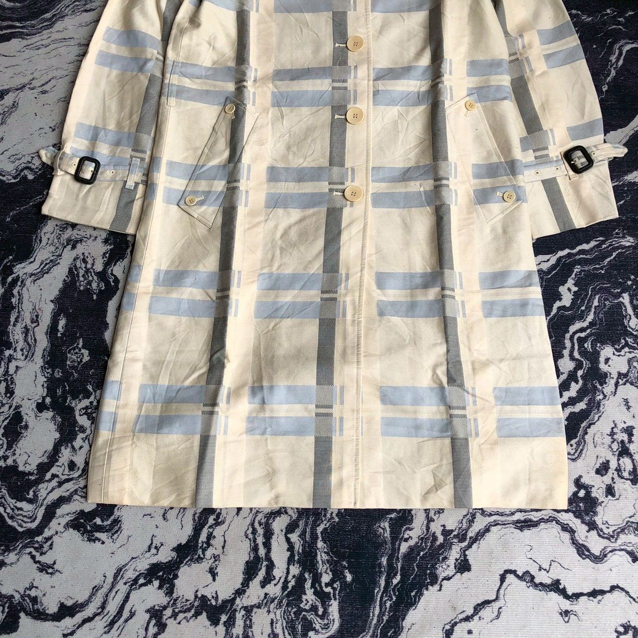 Aquascutum Vintage Aquascutum London Plaid Trench Coat England Size M / US 6-8 / IT 42-44 - 4 Thumbnail