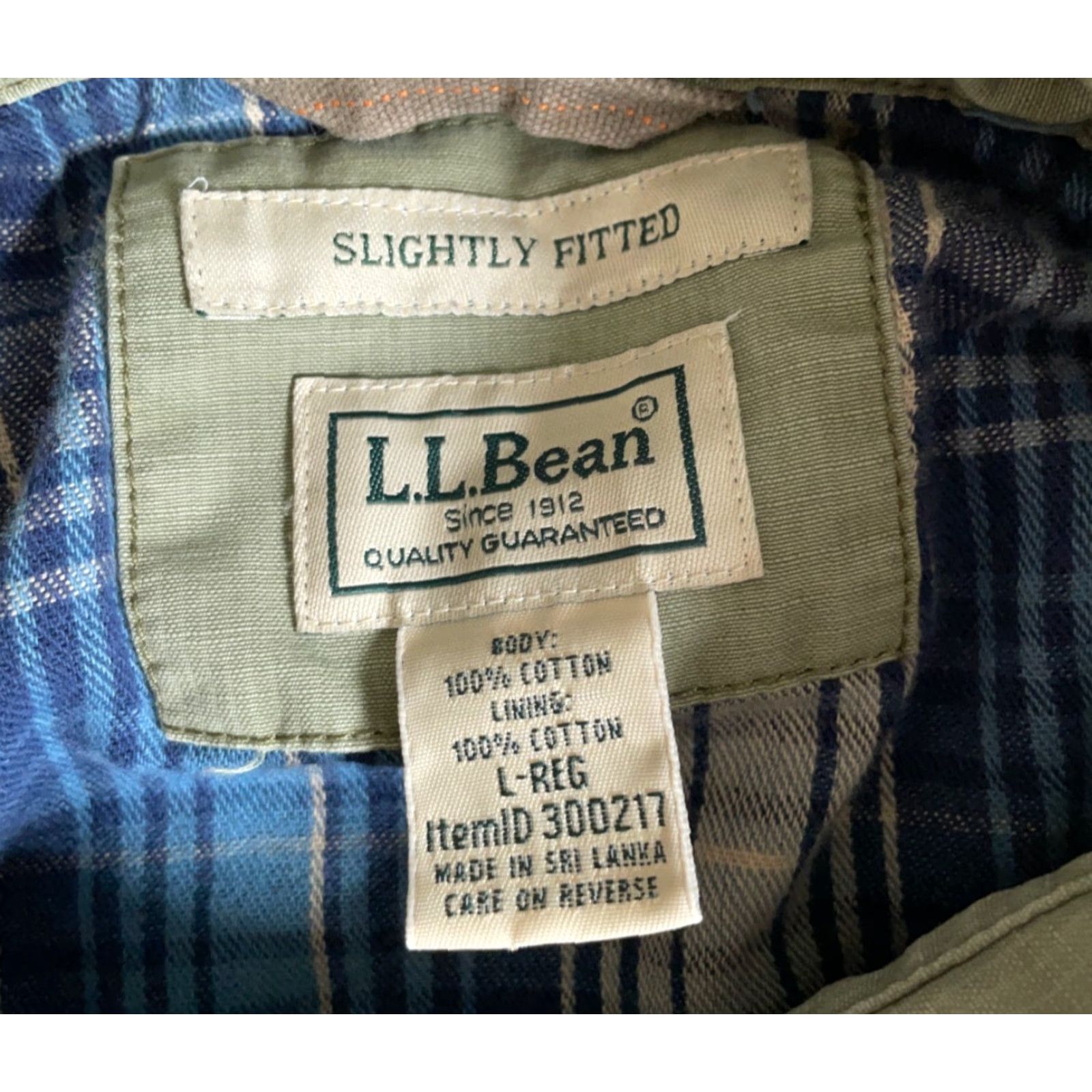Vintage VINTAGE L.L. Bean Flannel Lined Shirt Jacket Mens Large Green Blue Plaid Size US L / EU 52-54 / 3 - 4 Thumbnail