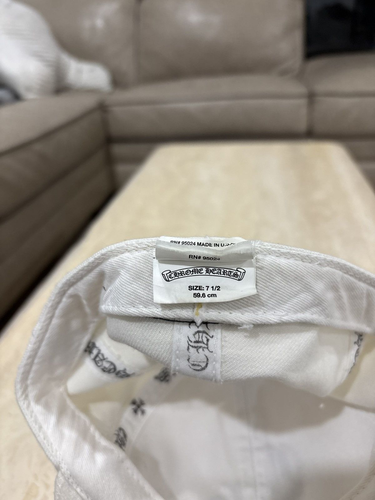 Chrome Hearts Chrome Hearts White CH Baseball Hat Size ONE SIZE - 7 Thumbnail