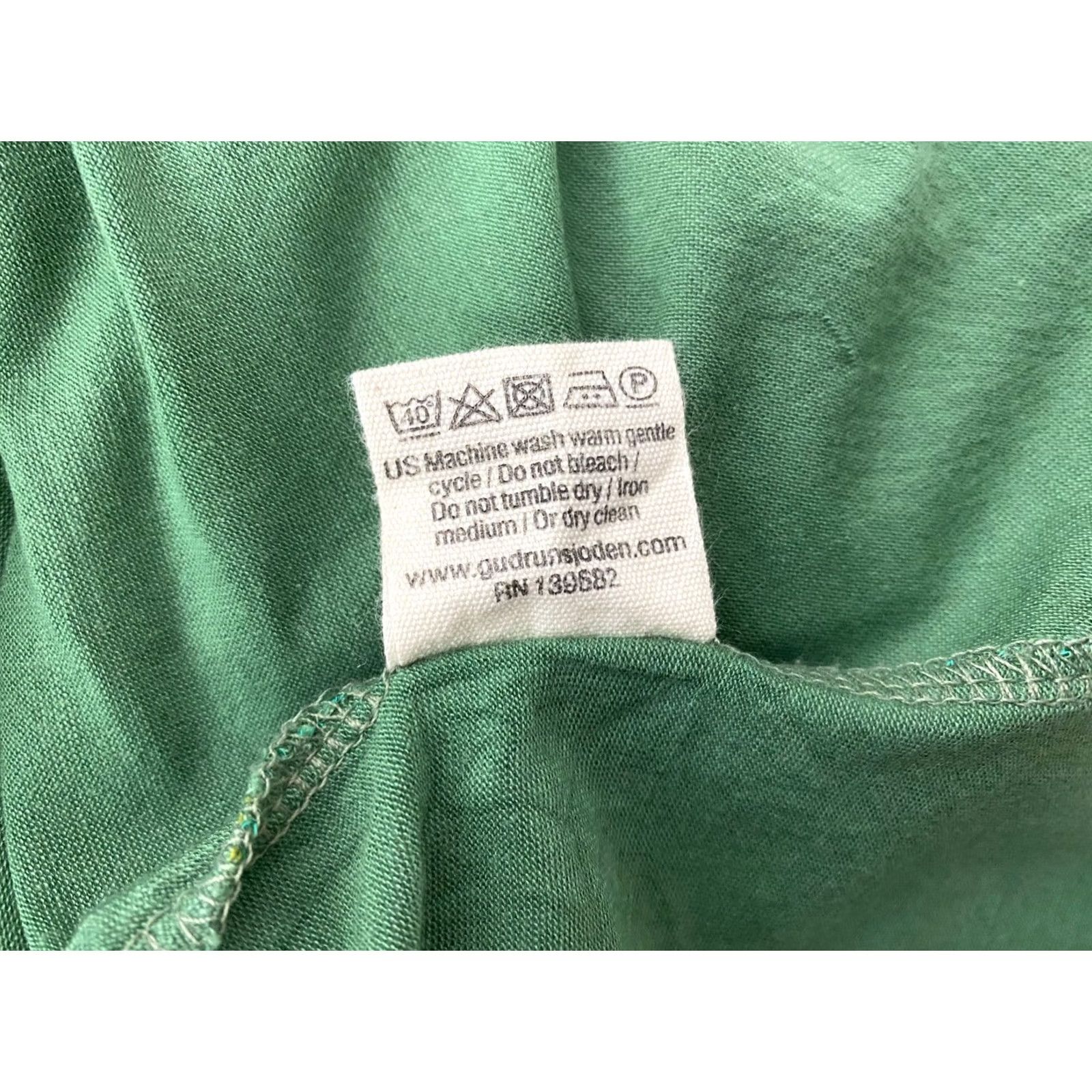 Vintage Gudrun Sjoden Womens Dress M Green A-Line Midi Shirt? Size M / US 6-8 / IT 42-44 - 7 Thumbnail