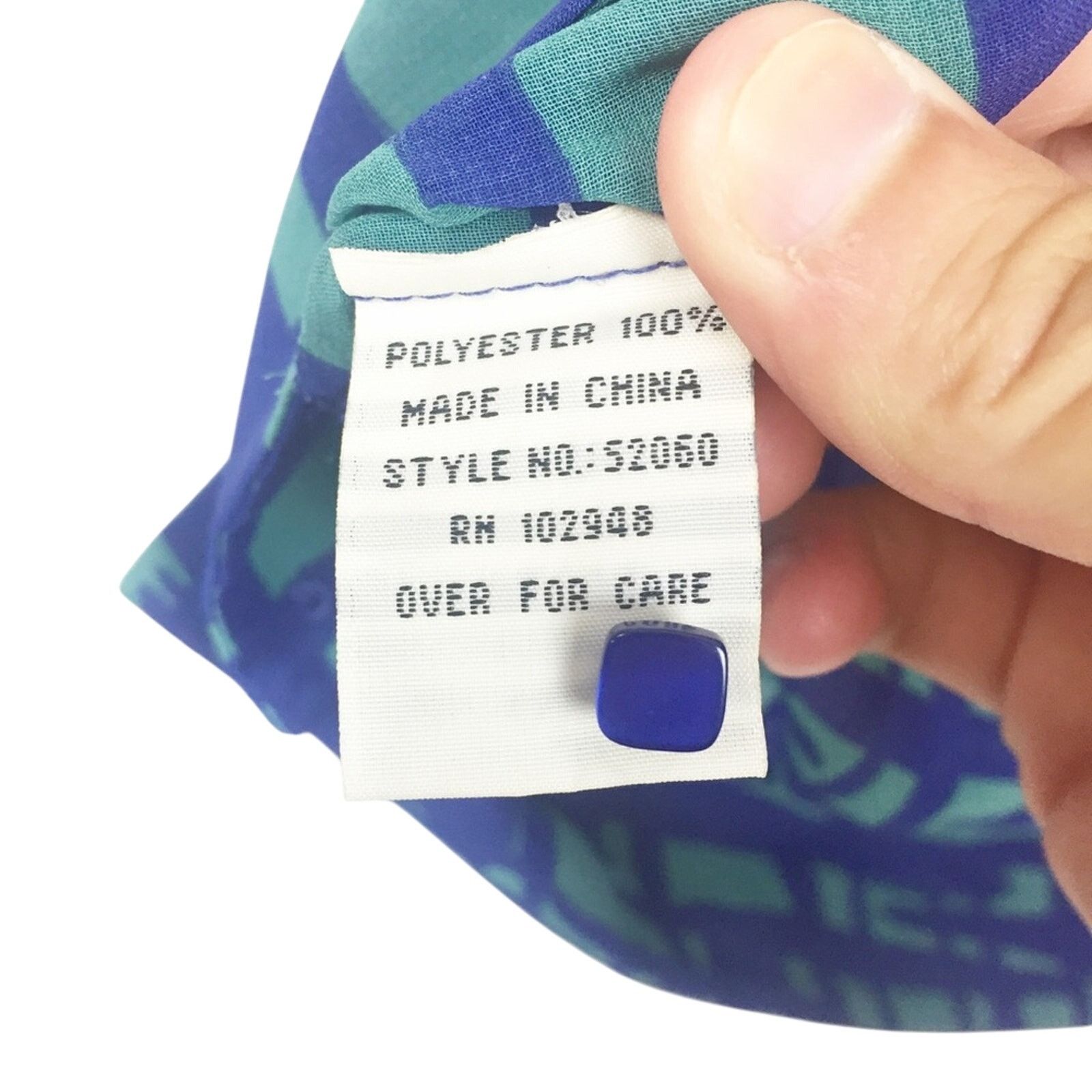 Other Tulle Blue Printed Short Sleeve Blouse Sz M Size M / US 6-8 / IT 42-44 - 5 Thumbnail