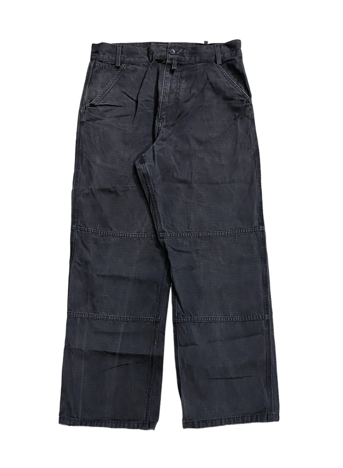 A.P.C. S/S 2005 Faded Black Paneled Knee crop pants Size US 29 - 1 Thumbnail