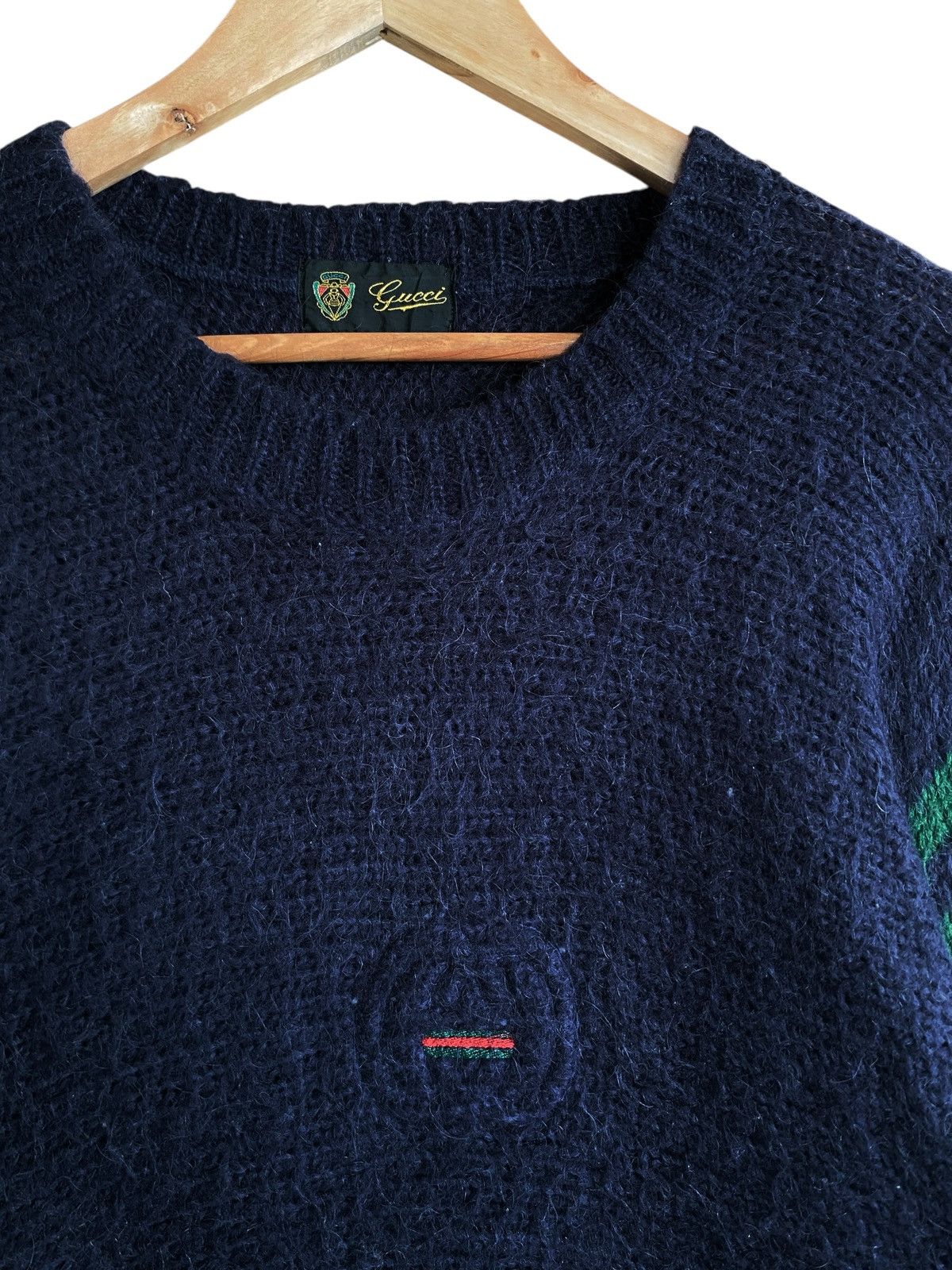 Gucci Very Rare Vintage Gucci Center Logo Mohair Knitwear 1980s Size US L / EU 52-54 / 3 - 3 Thumbnail